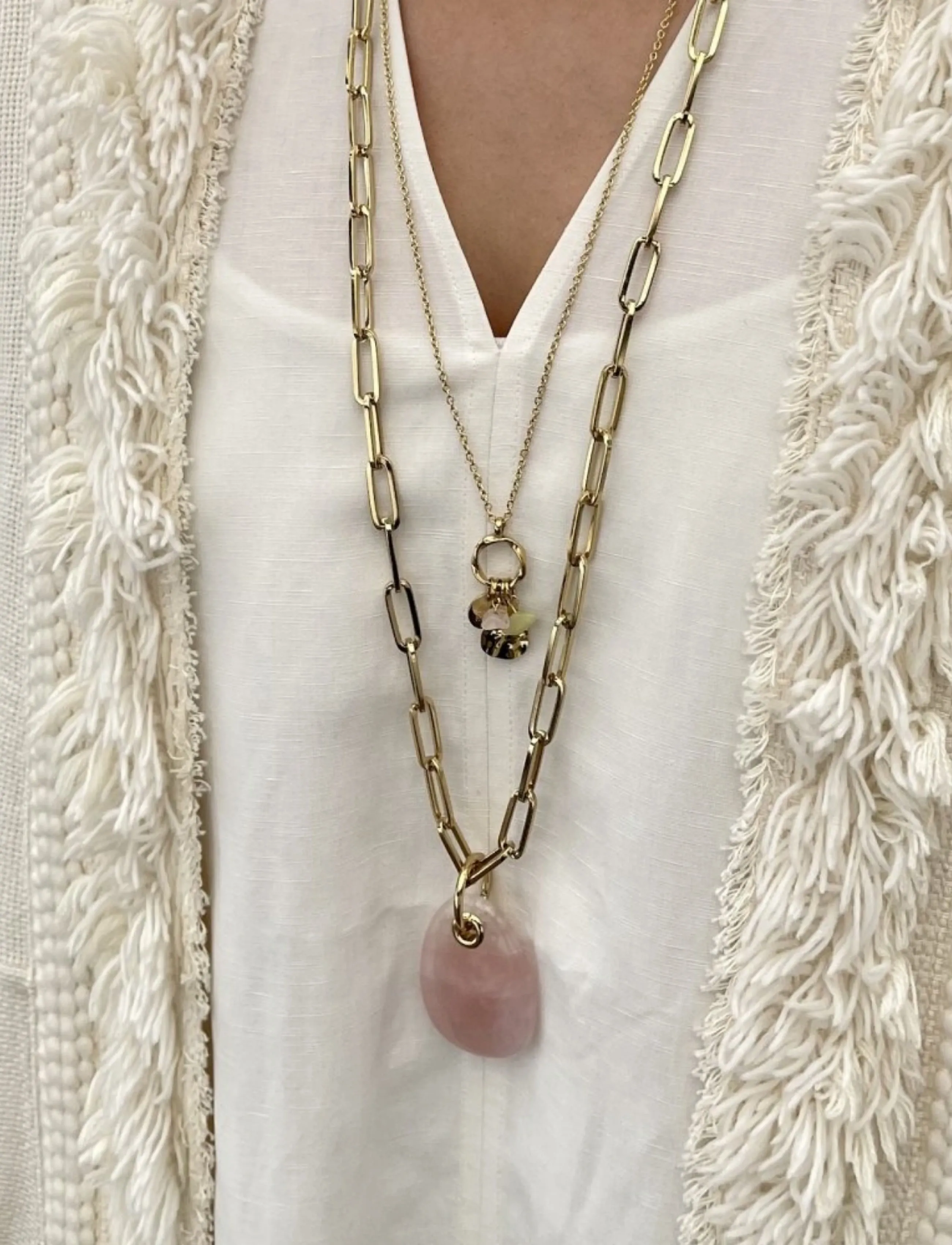 Bud To Rose - Harmony Necklace  Lt.Pink/Gold - halsketten - pink/gold - 3