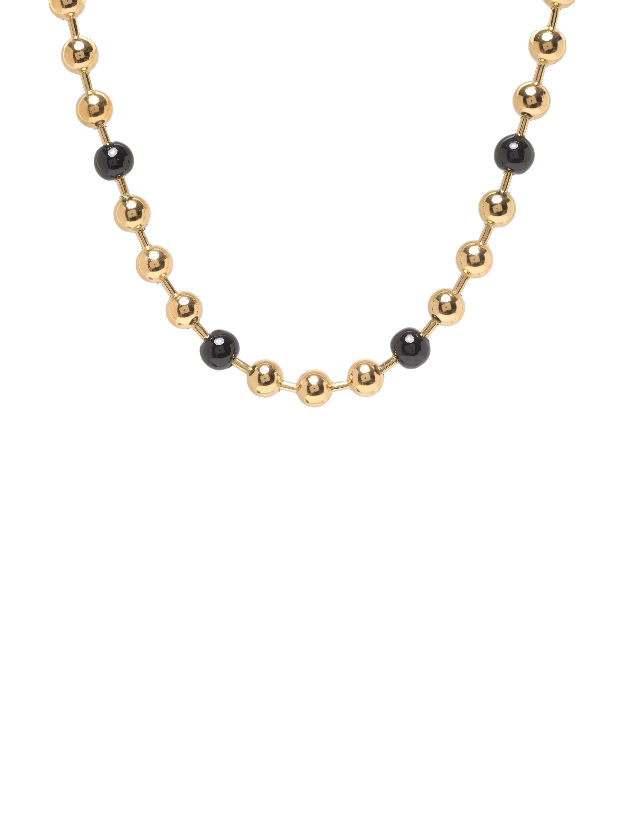 Bud to rose Eclipse Short Necklace Black/Gold - Statement halskæder - BLACK/GOLD / gold