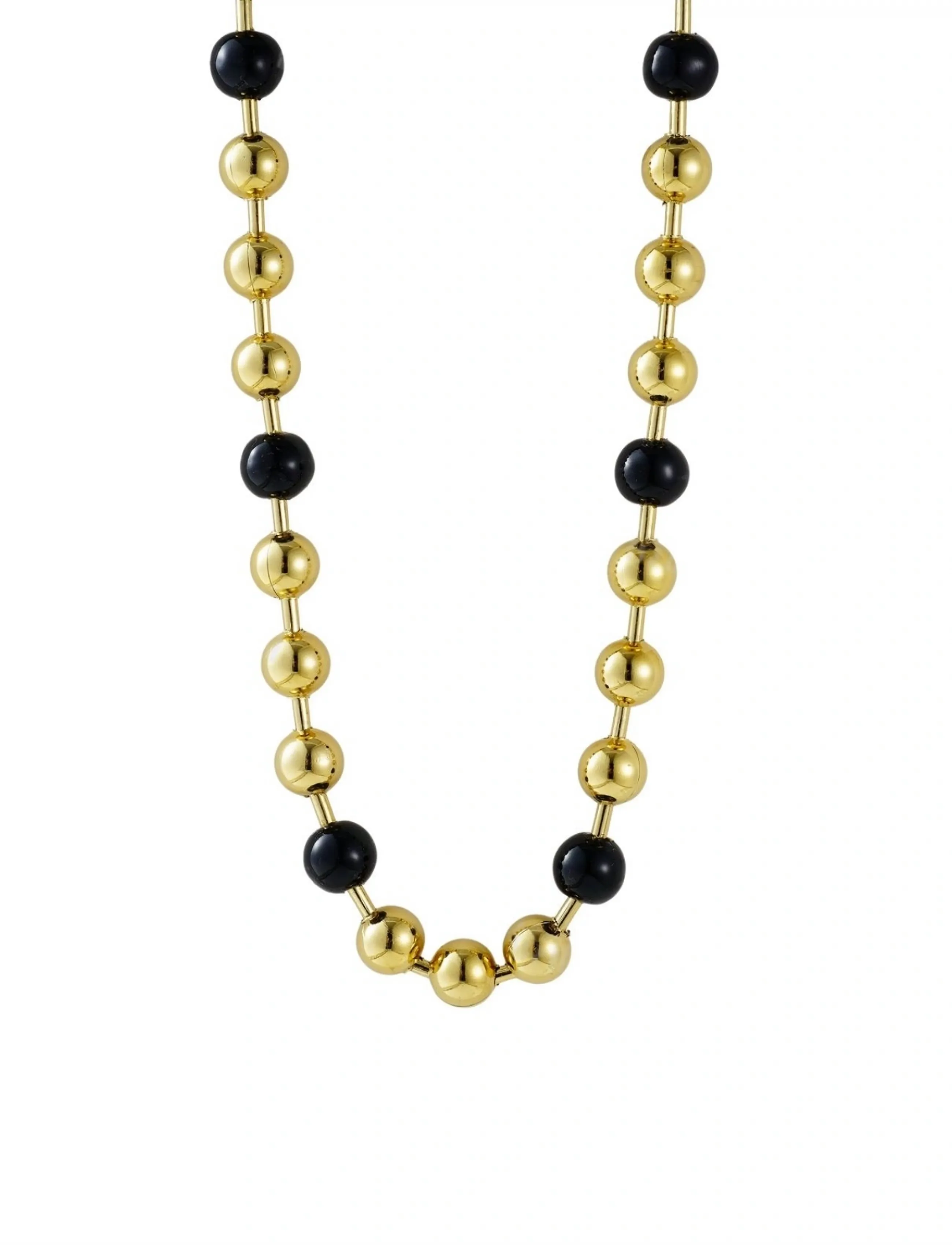Bud To Rose - Eclipse Short Necklace Black/Gold - perlekæder - black/gold - 1