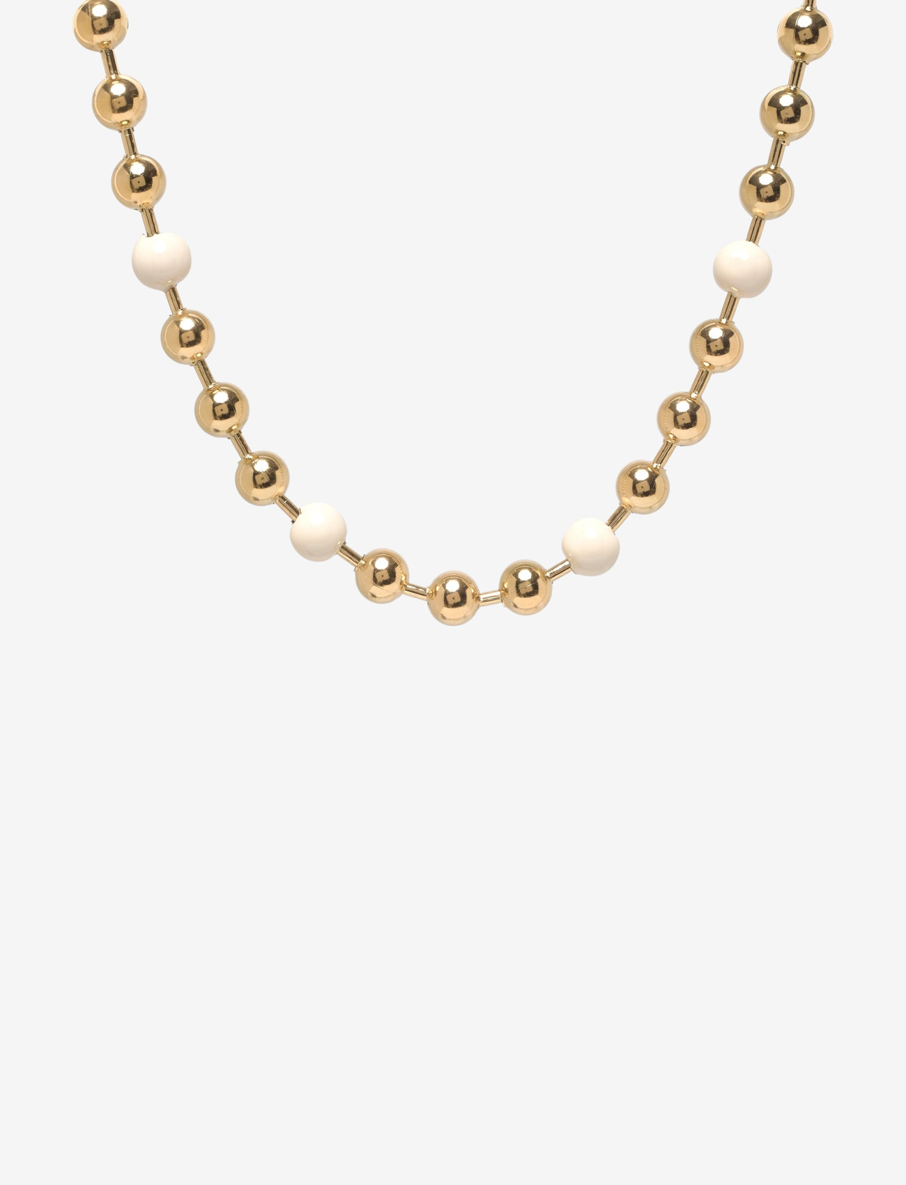 Bud to rose - Eclipse Short Necklace Black/Gold - statementhalsband - ivory/gold - 1