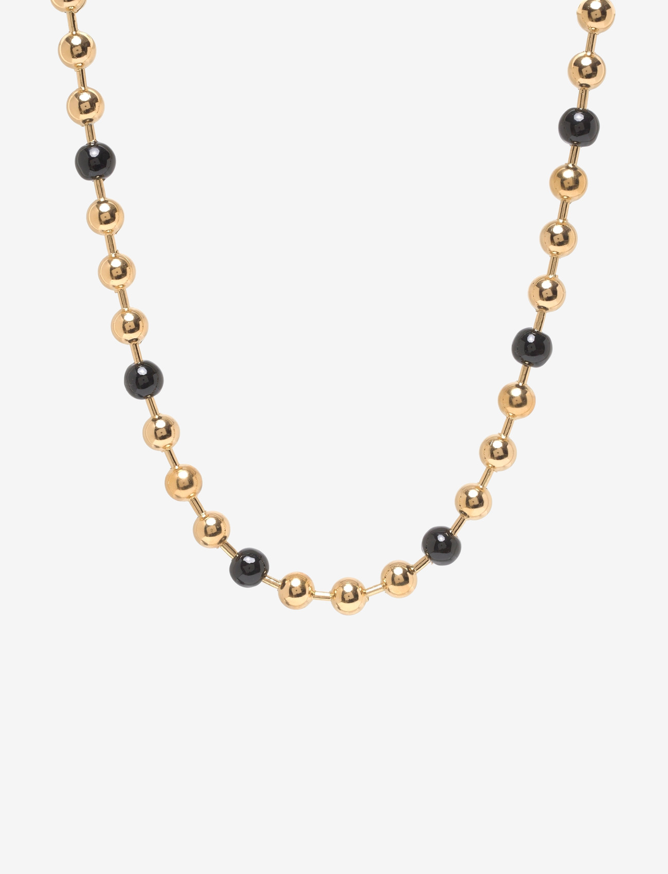 Bud to rose - Eclipse Long Necklace Ivory/Gold - statement halskæder - black/gold - 1