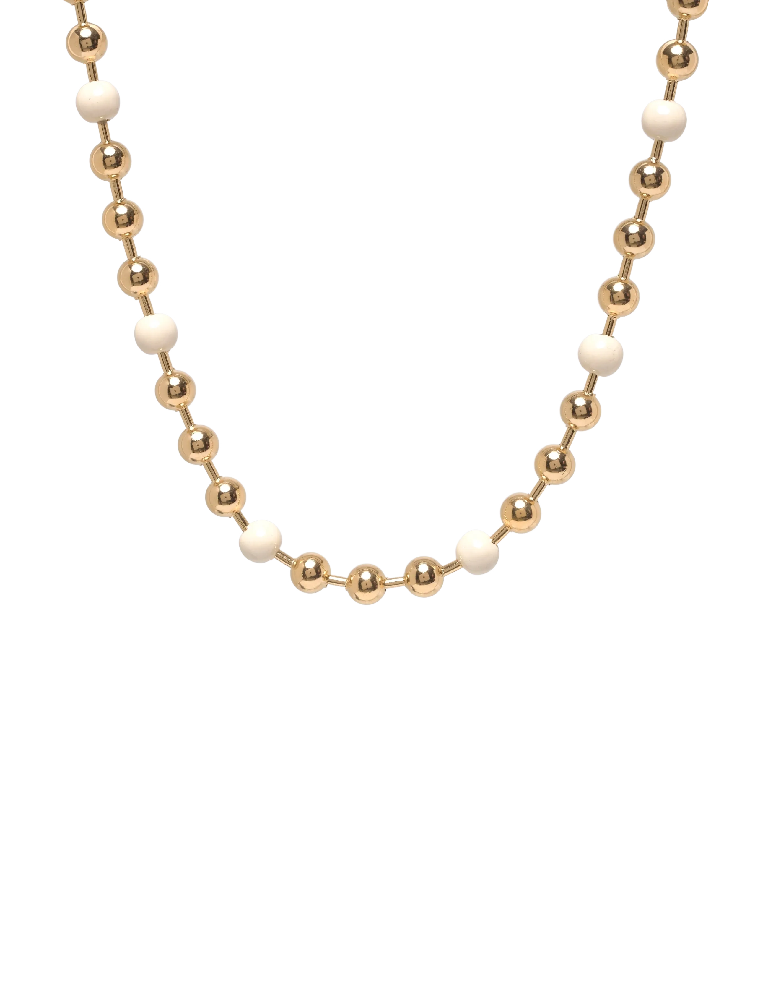 Bud to rose Eclipse Long Necklace Ivory/Gold - Bud to Rose - IVORY/GOLD / gold