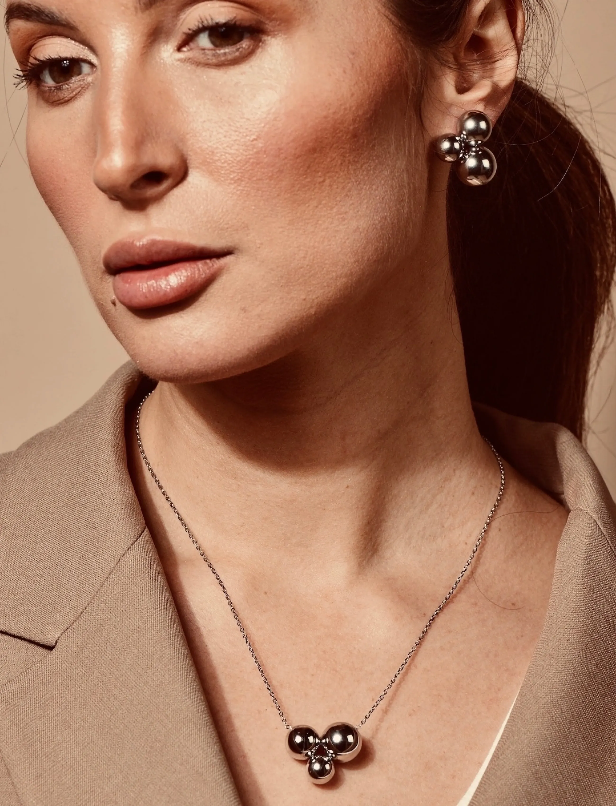 Bud To Rose Brea Large Earring Silver, One Size, Silver, Earrings > Statement Earrings, Dame