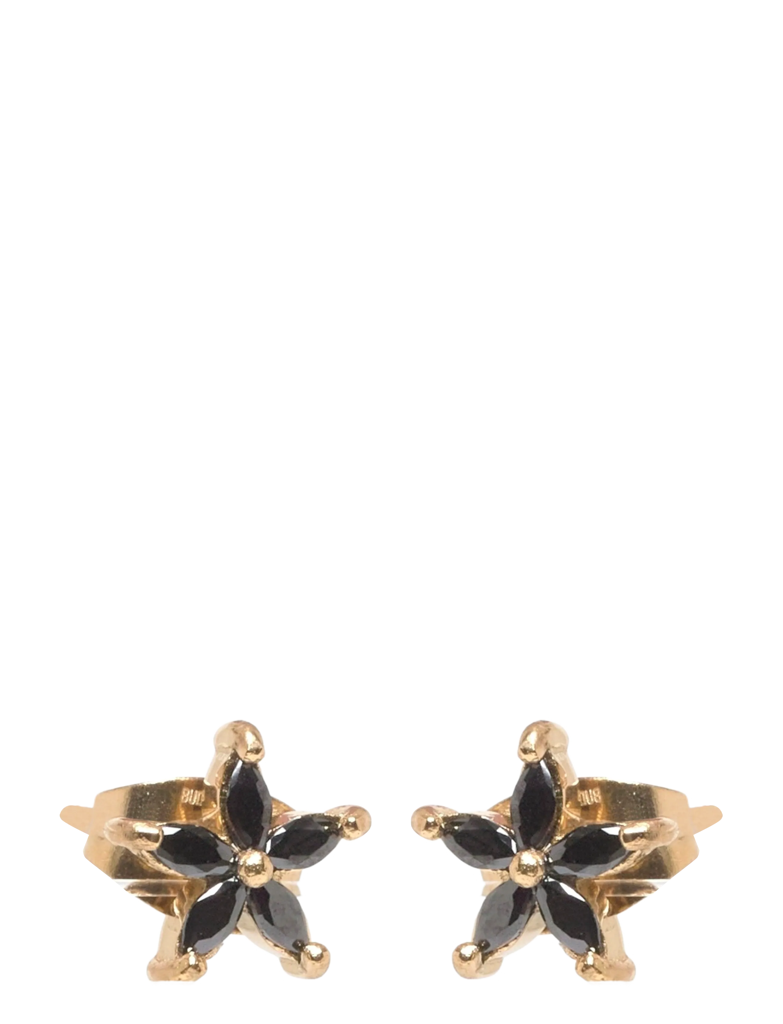 Bud To Rose Ivy Crystal Earring Black/Gold, One Size, Earrings, Schwarz - Studs, Frauen