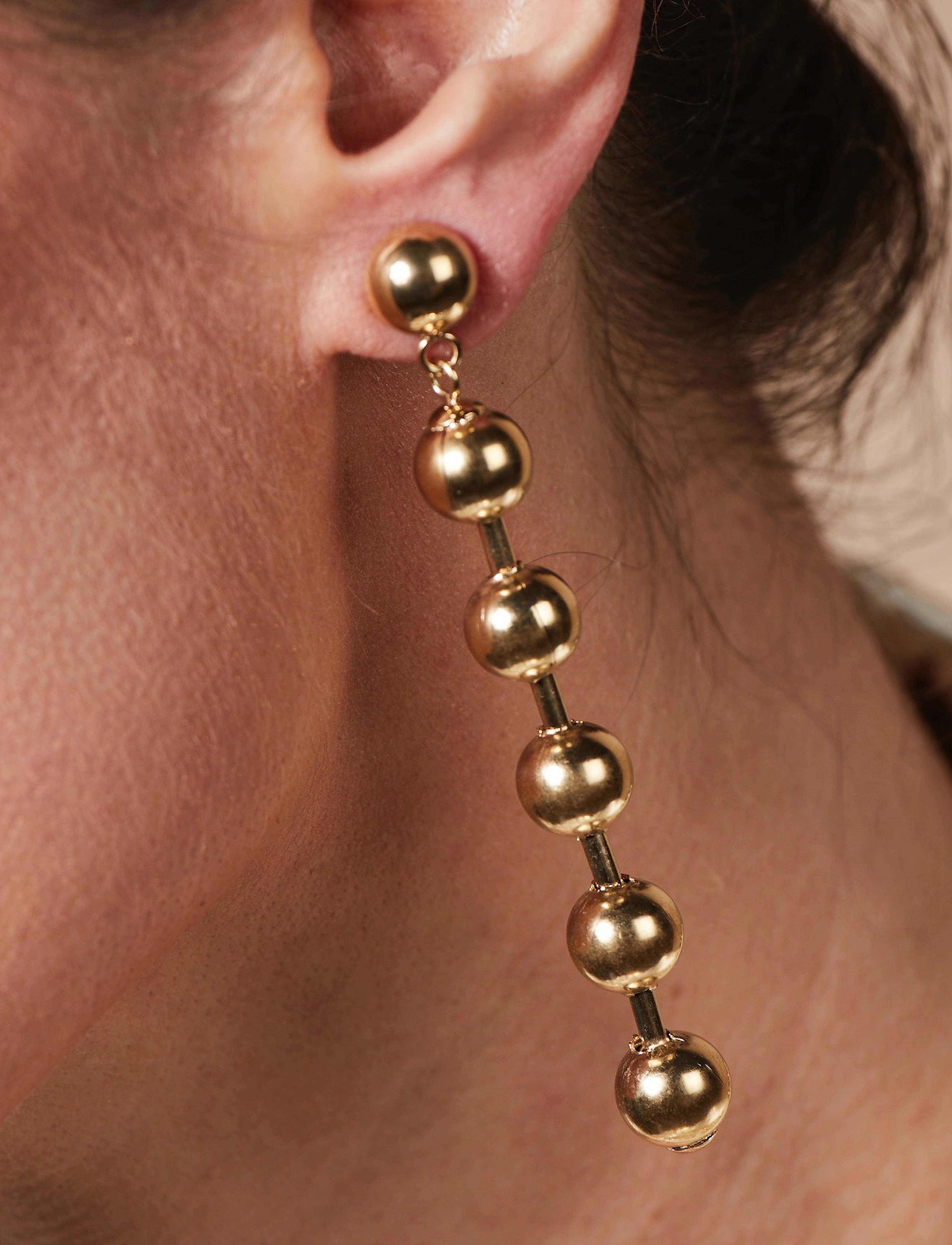 Bud to rose - Eclipse Earring Silver - rippuvad kõrvarõngad - gold - 2