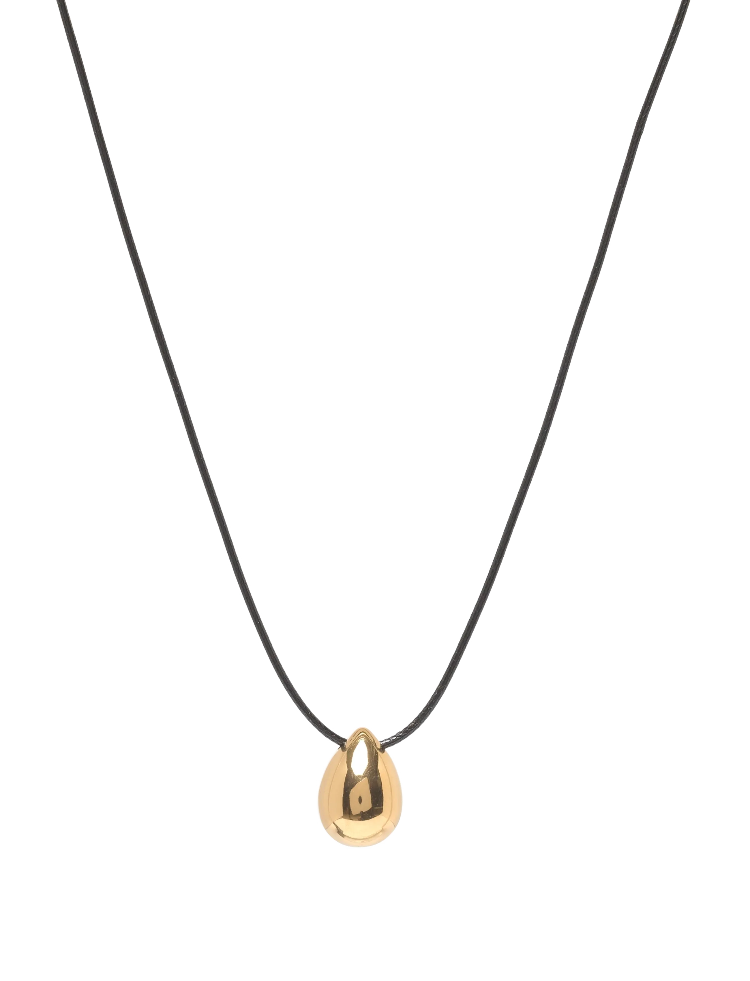 Bud to rose Drop Cord Necklace Gold - Statement halskæder - GOLD / gold