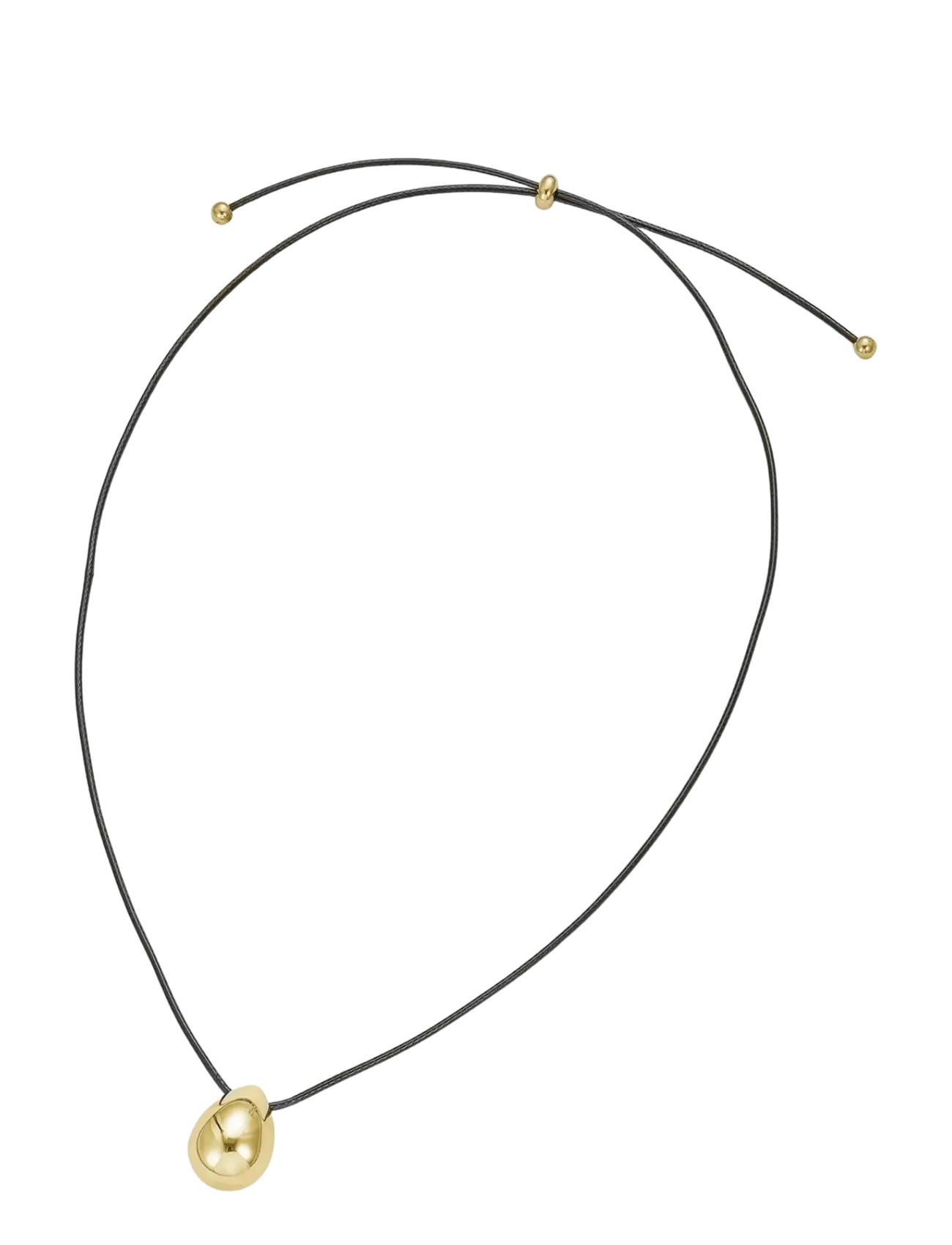 Bud to rose - Drop Cord Necklace Gold - gold - 1