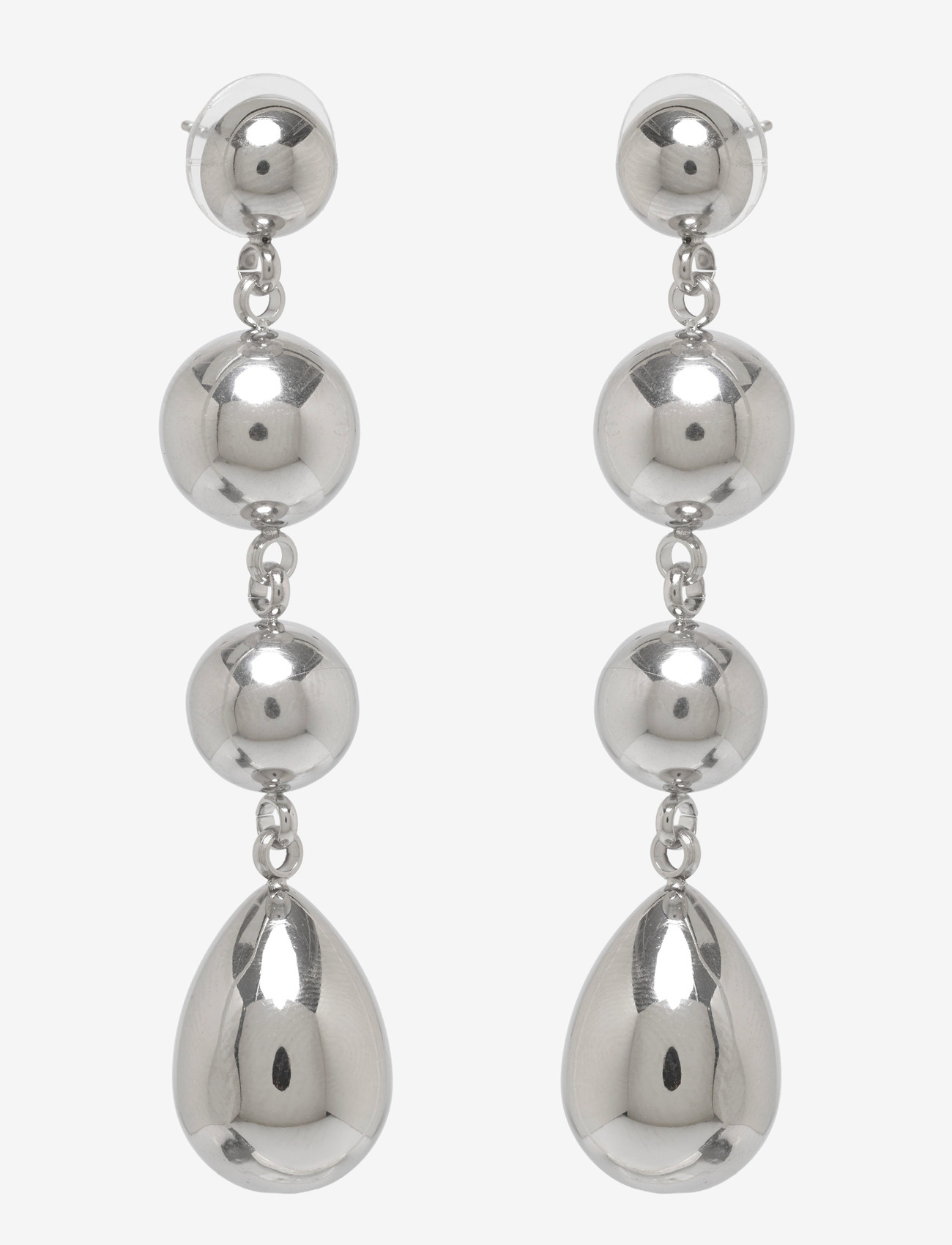 Bud to rose - Long Drop Earring Silver - statement-ohrringe - silver - 1