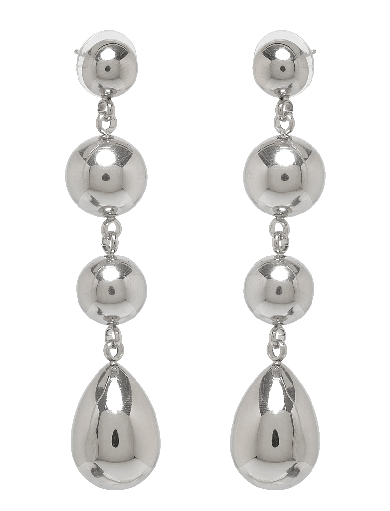 Bud to rose - Long Drop Earring Silver - statement-ohrringe - silver - 1