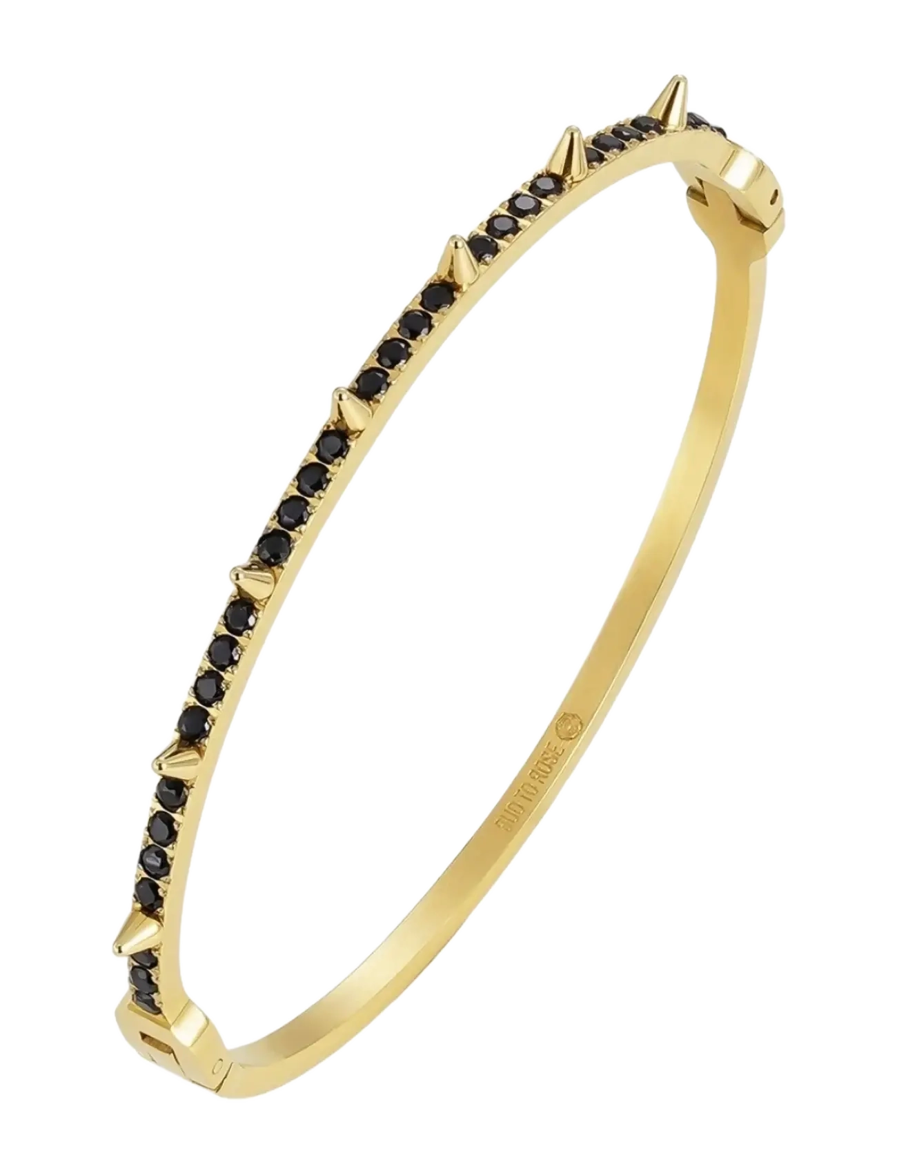 Bud to rose Crown Spike Bracelet Clear/Gold - Flash Days - BLACK/GOLD / black