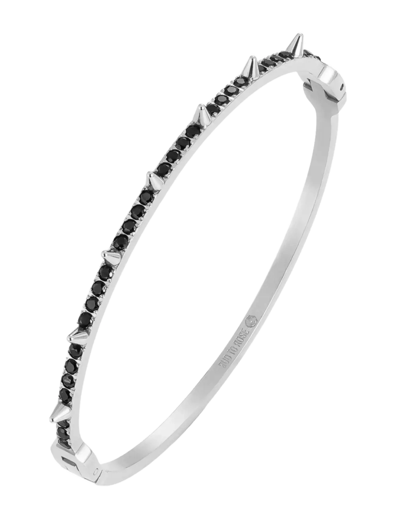 Bud to rose Crown Spike Bracelet Black/Silver - Bud to Rose - BLACK/SILVER / black