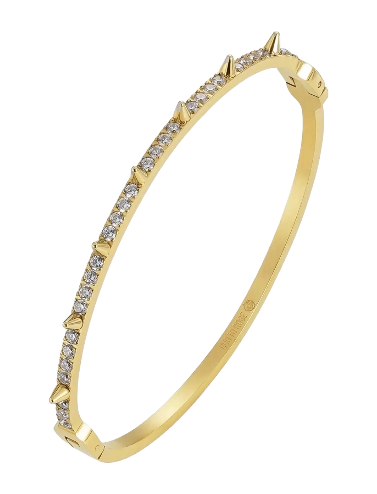 Bud to rose Crown Spike Bracelet Black/Silver - Bud to Rose - CLEAR/GOLD / gold