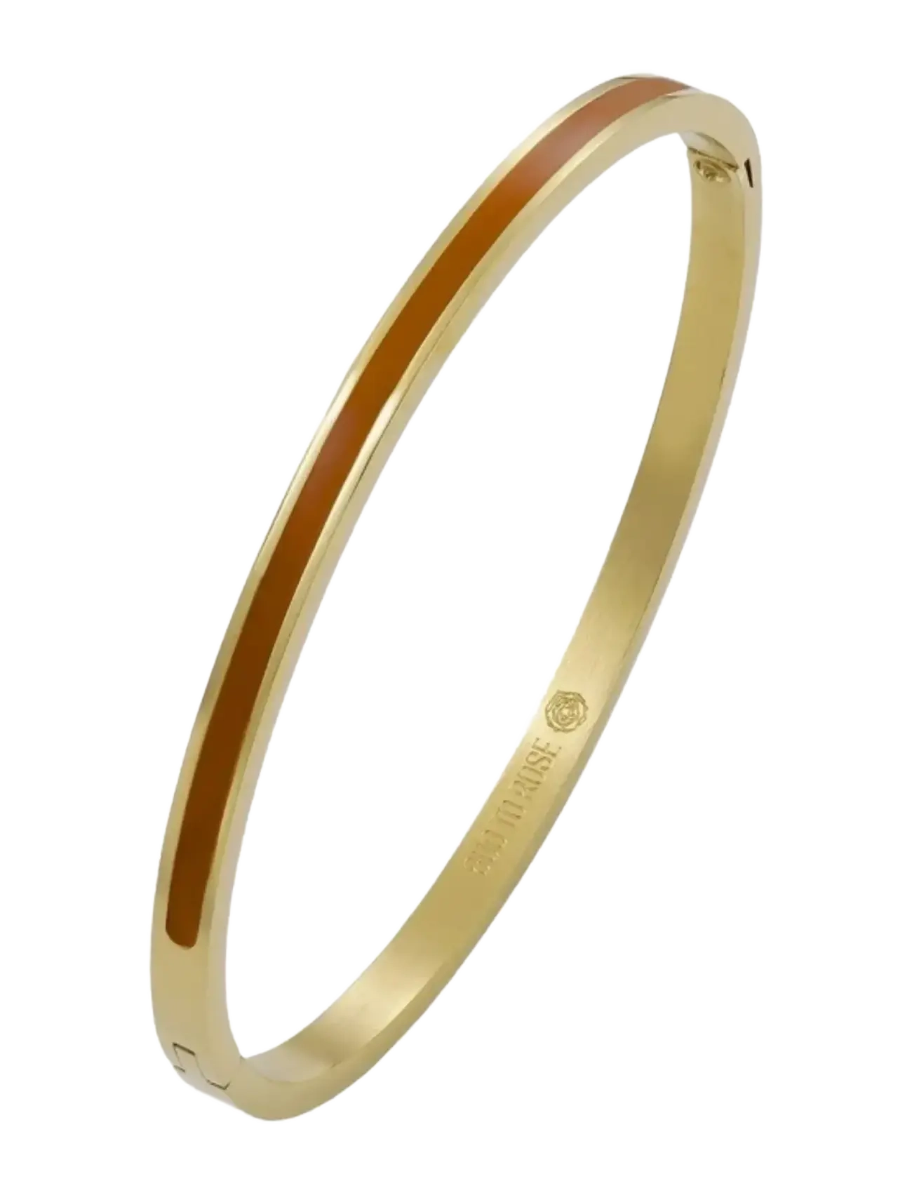 Minnie Enamel Amber/Gold Bracelet 4mm - AMBER/GOLD