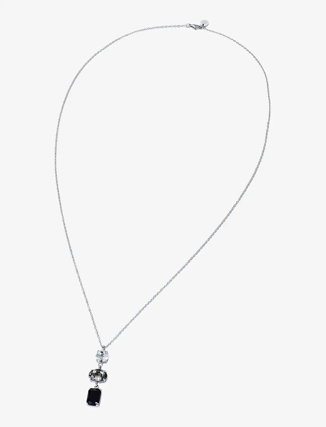 Bud to rose - Grace Necklace Black/Silver - black/silver - 2