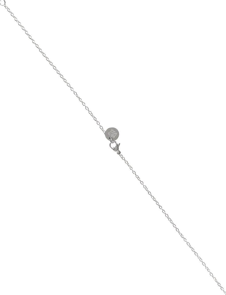 Bud To Rose - Drop Crystal Necklace Clear/Silver - silver - 2