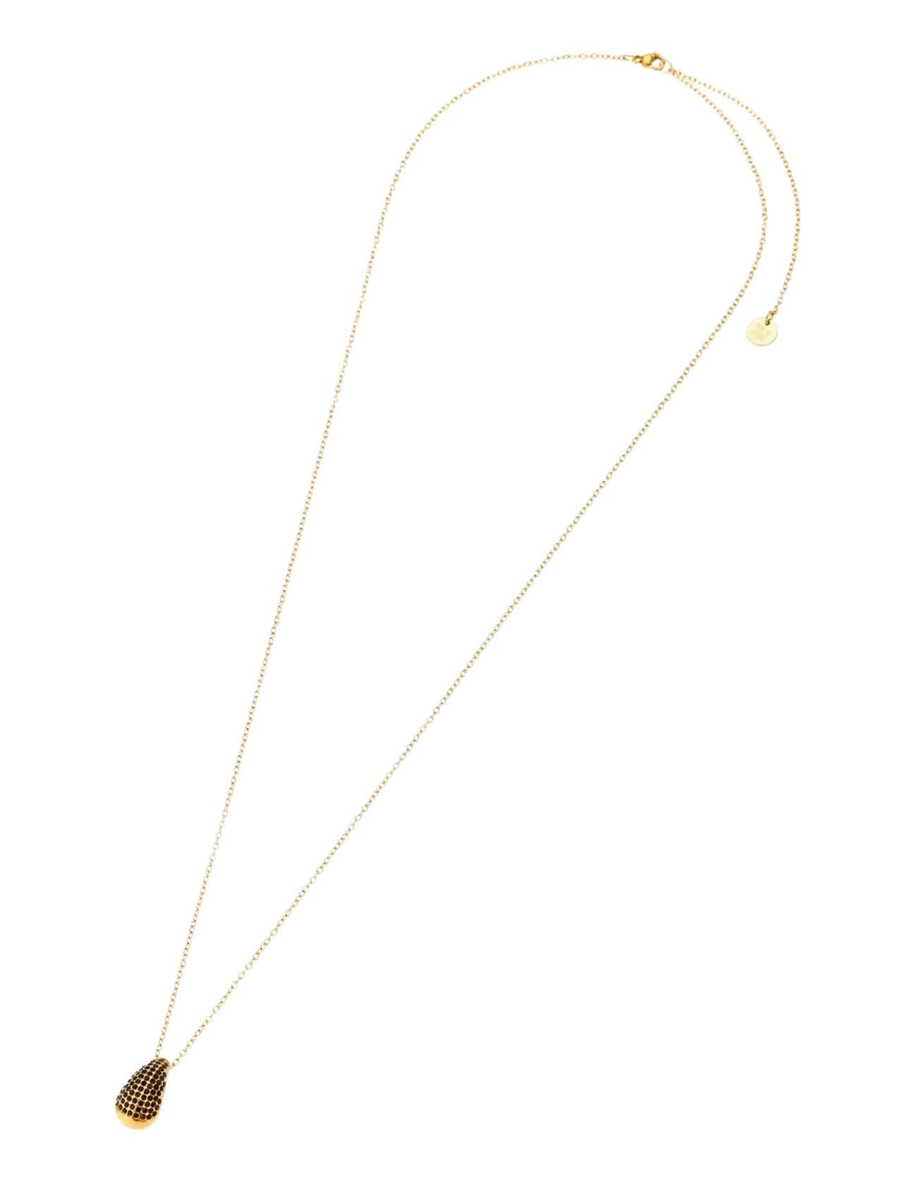 Bud to rose - Drop Crystal Necklace Black/Silver - halskæder med vedhæng - black/gold - 2