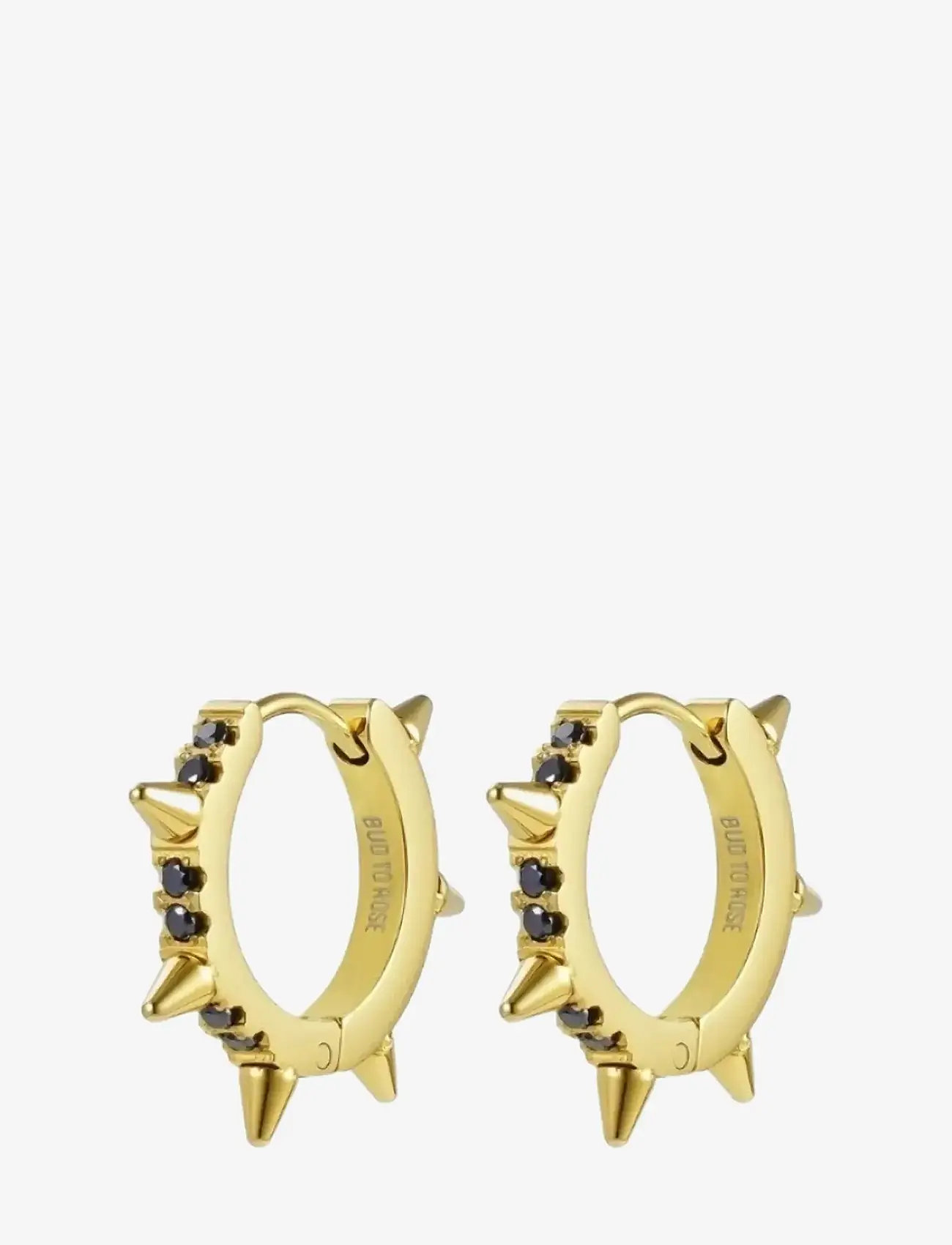 Bud to rose - Crown Spike Earring Black/Silver - creoler & hoops - black/gold - 1