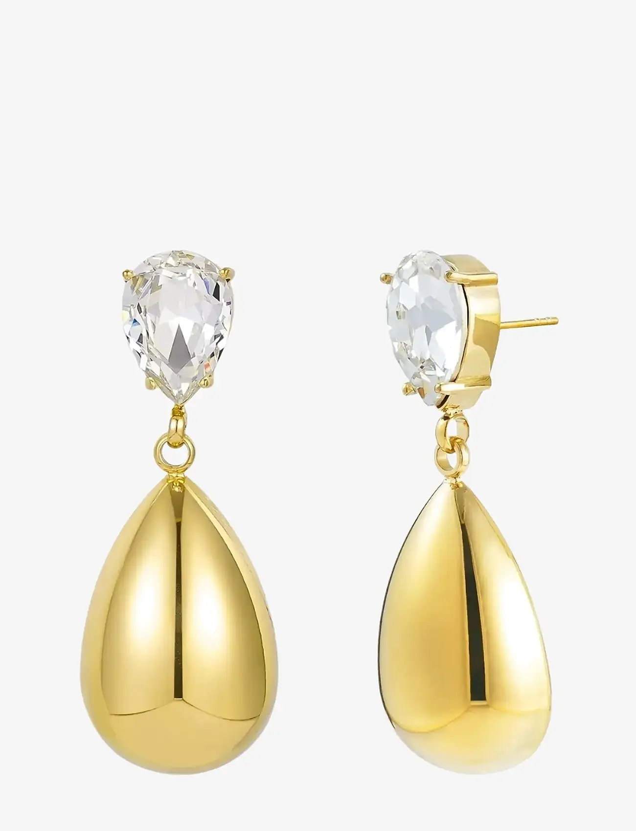 Bud to rose - Destiny Drop Earring Black/Silver - ohrhänger - clear/gold - 1
