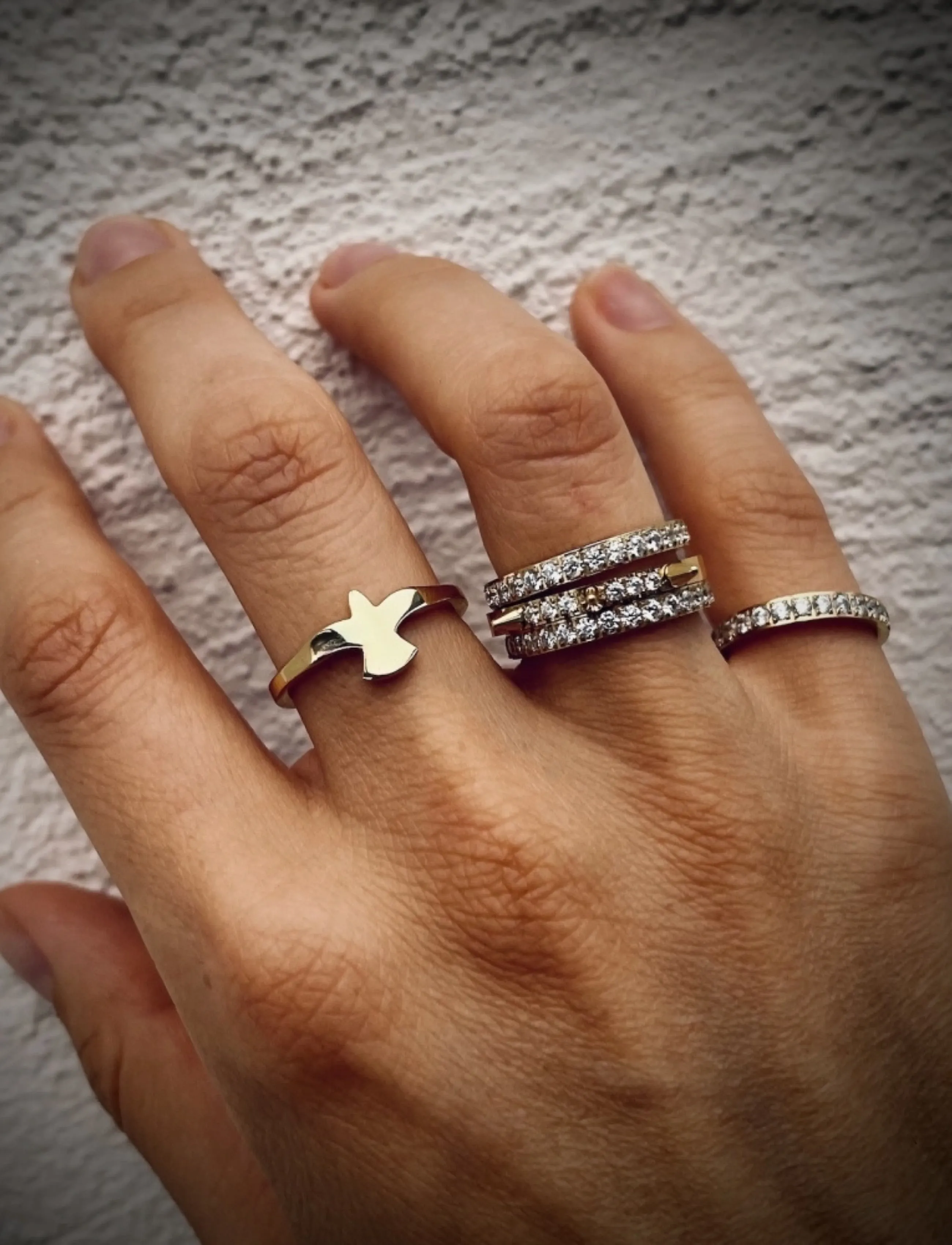 Bud To Rose Crown Spike Ring Clear/Silver, L, Jewellery, Gold - Rings, Frauen