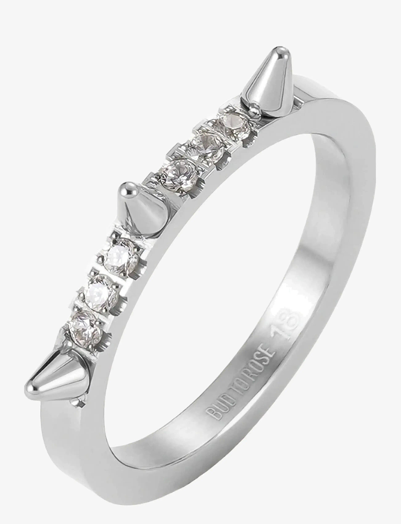 Bud to rose - Crown Spike Ring Clear/Gold - ringe - clear/silver - 1