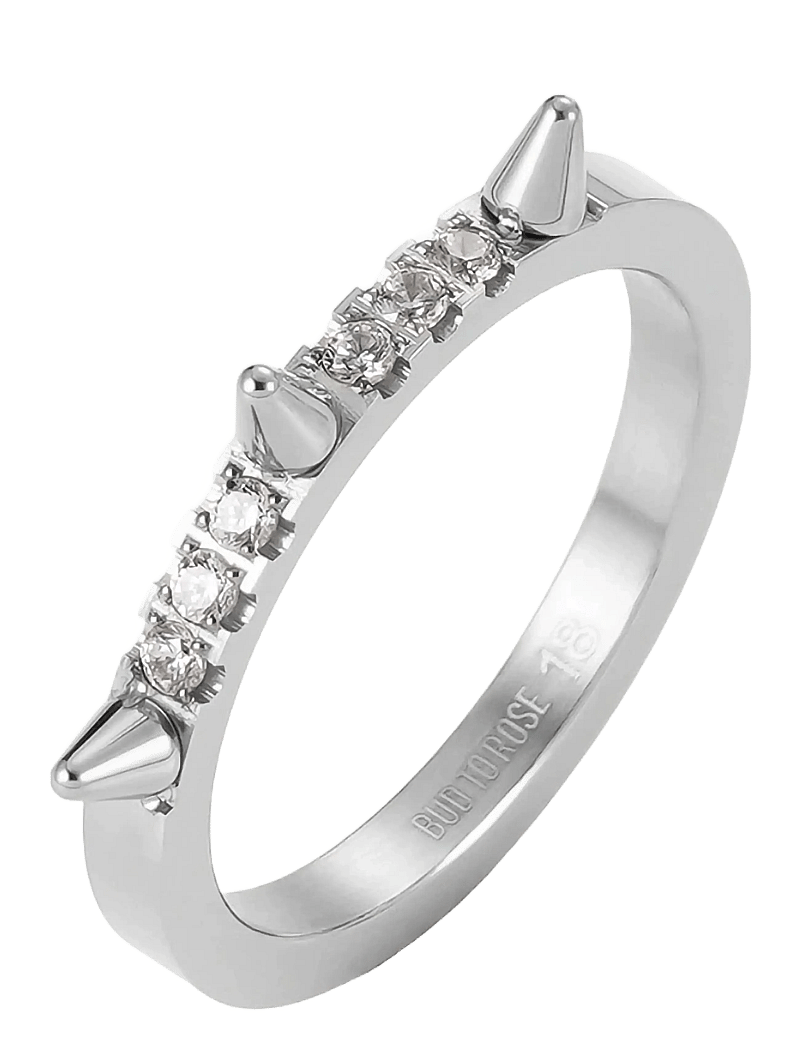 Bud to rose - Crown Spike Ring Clear/Silver - ringe - clear/silver - 1