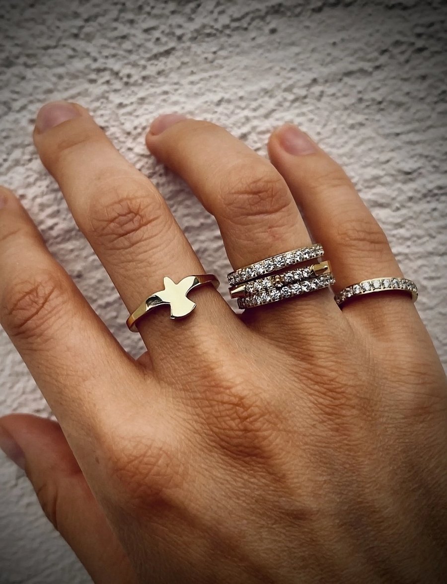 Bud To Rose - Crown Spike Ring Clear/Silver - ringe - clear/gold - 0