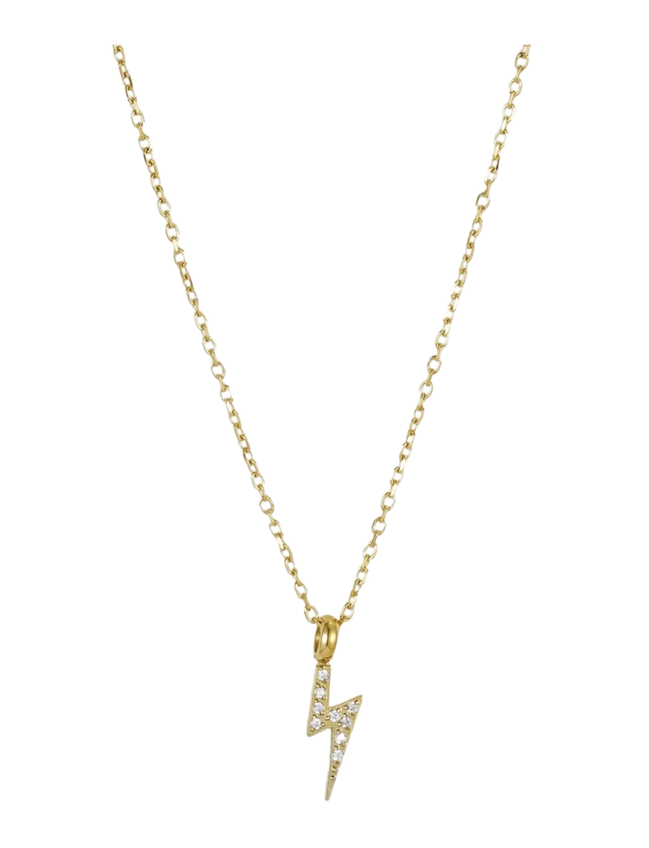 Bud To Rose Flash Crystal Necklace Gold - Schmuck - GOLD / gold