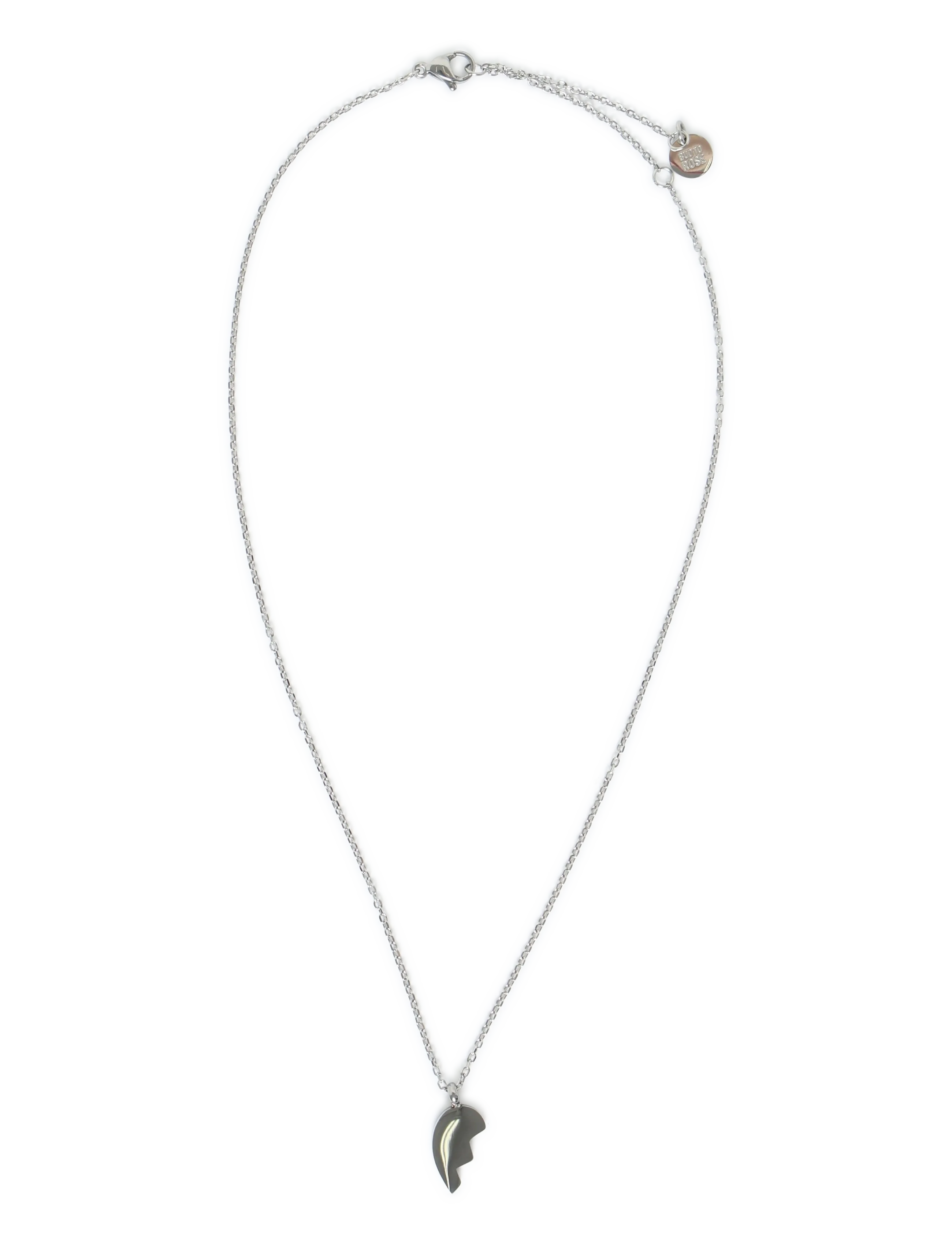Bud To Rose - Friendship Heart Necklace Silver - halskæder med vedhæng - silver - 1