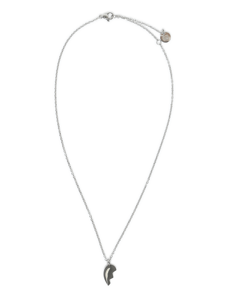 Bud To Rose - Friendship Heart Necklace Silver - halskæder med vedhæng - silver - 1