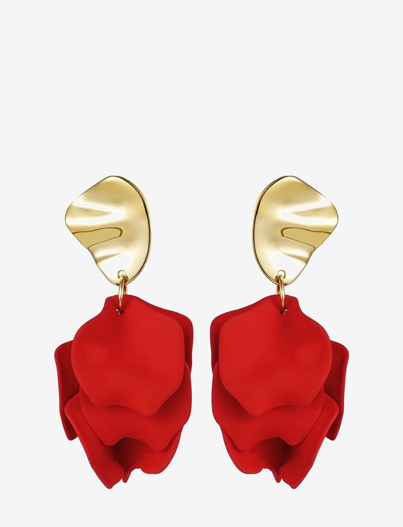 Bud to rose - Paloma Earring Red/Gold - ohrhänger - red/gold - 1