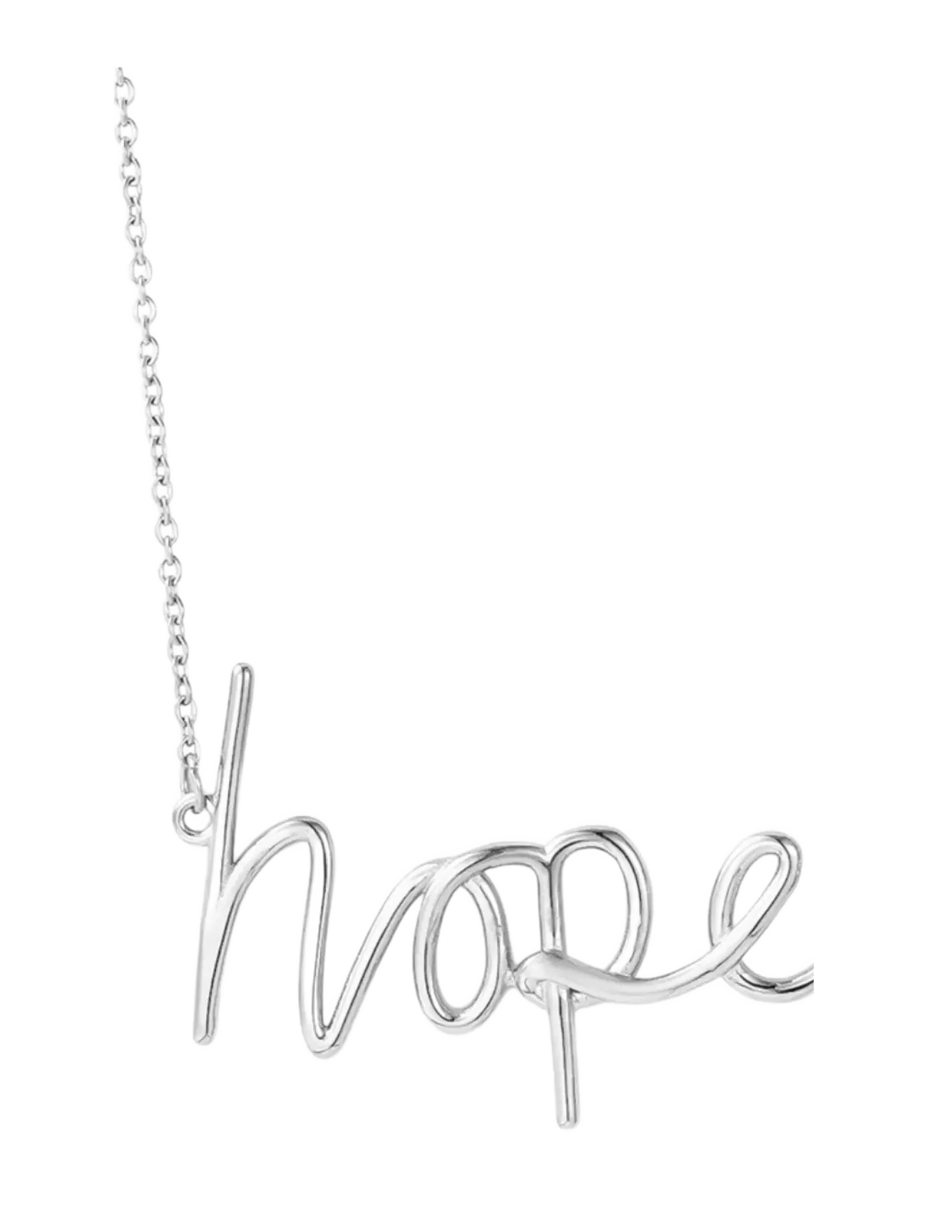 Bud to rose Hope Large Necklace Silver - Hverdags stil - SILVER / silver