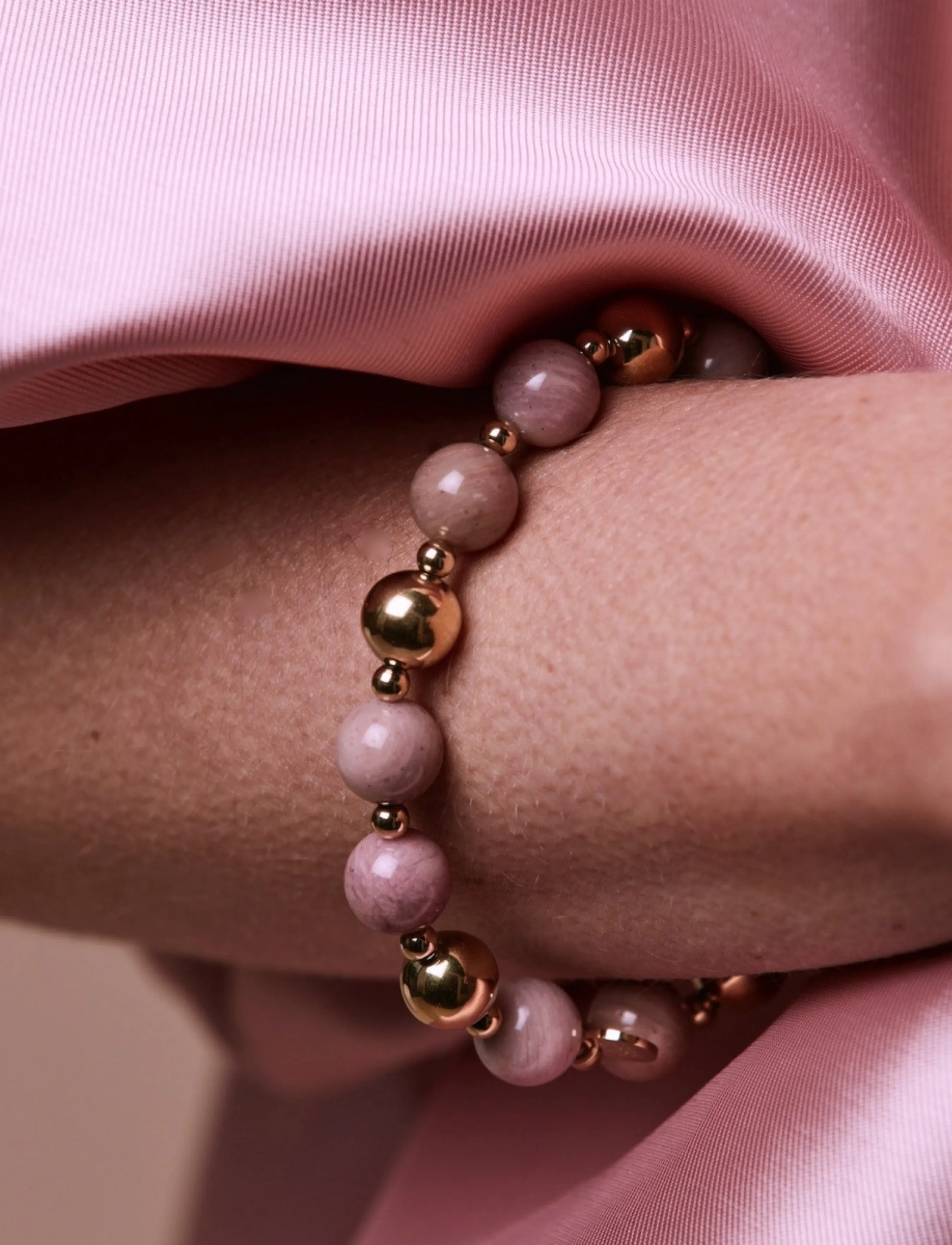 Bud To Rose Kelly Bracelet Pink/Gold, One Size, Bracelets, Gold - Pearl Frauen