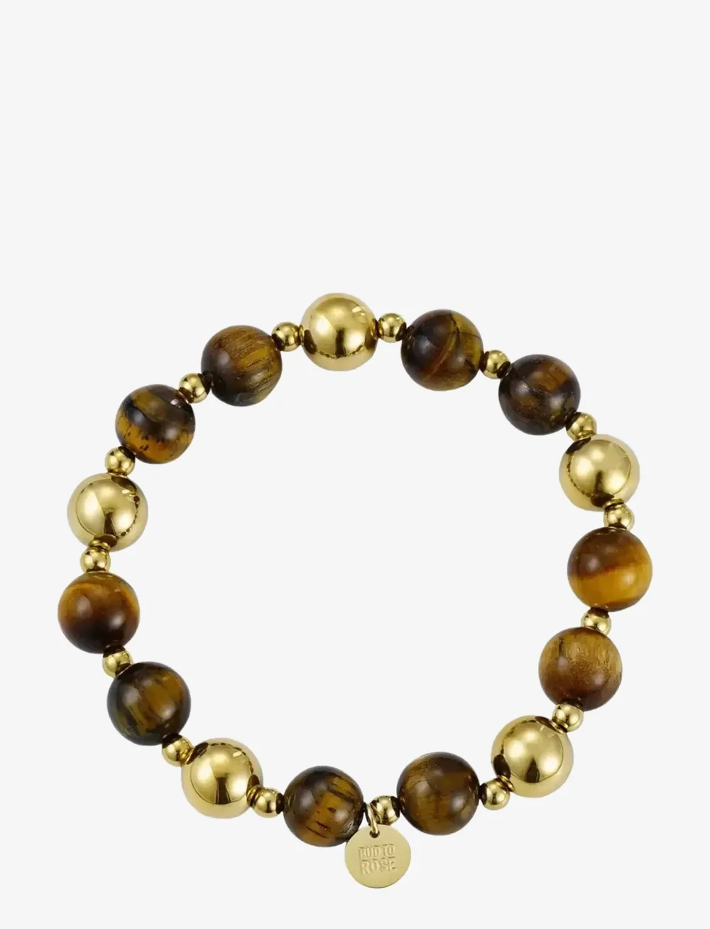 Bud to rose - Kelly Brown Tiger Eye/Gold Bracelet - armbånd - brown/gold - 1