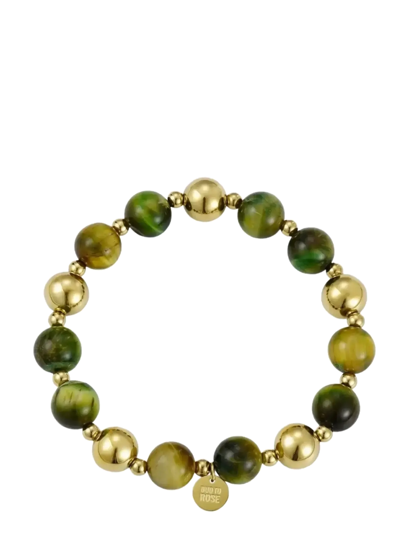 Bud to rose - Kelly Brown Tiger Eye/Gold Bracelet - green/gold - 1