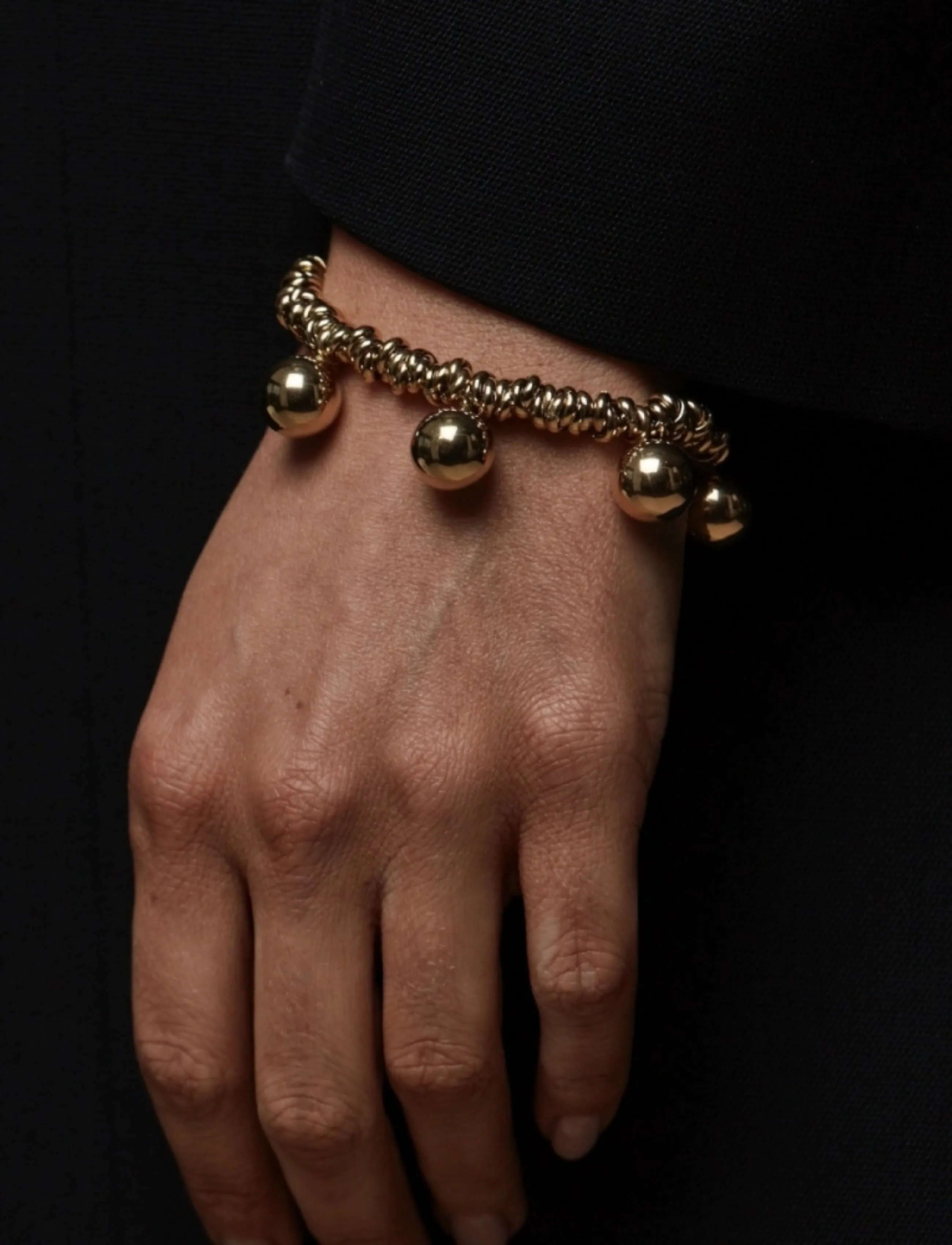 Bud To Rose Velvet Globe Bracelet Silver, One Size, Gold, Armbånd > Kædearmbånd, Dame