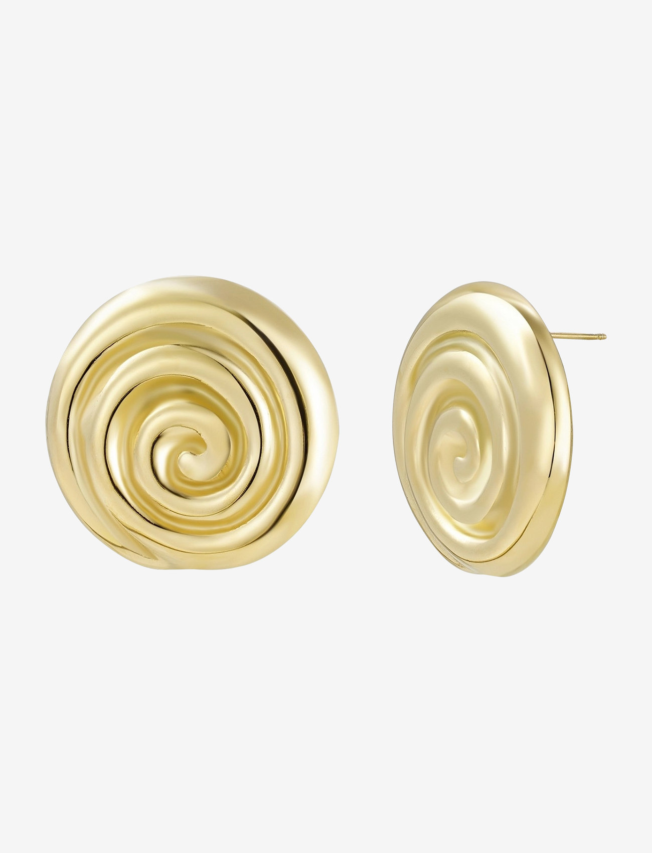 Bud to rose - Spiral Earring Gold - gold - 0