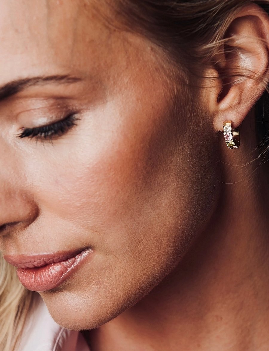 Bud To Rose - Stella 4mm Hoop Mix/Gold - creoler & hoops - gold - 0