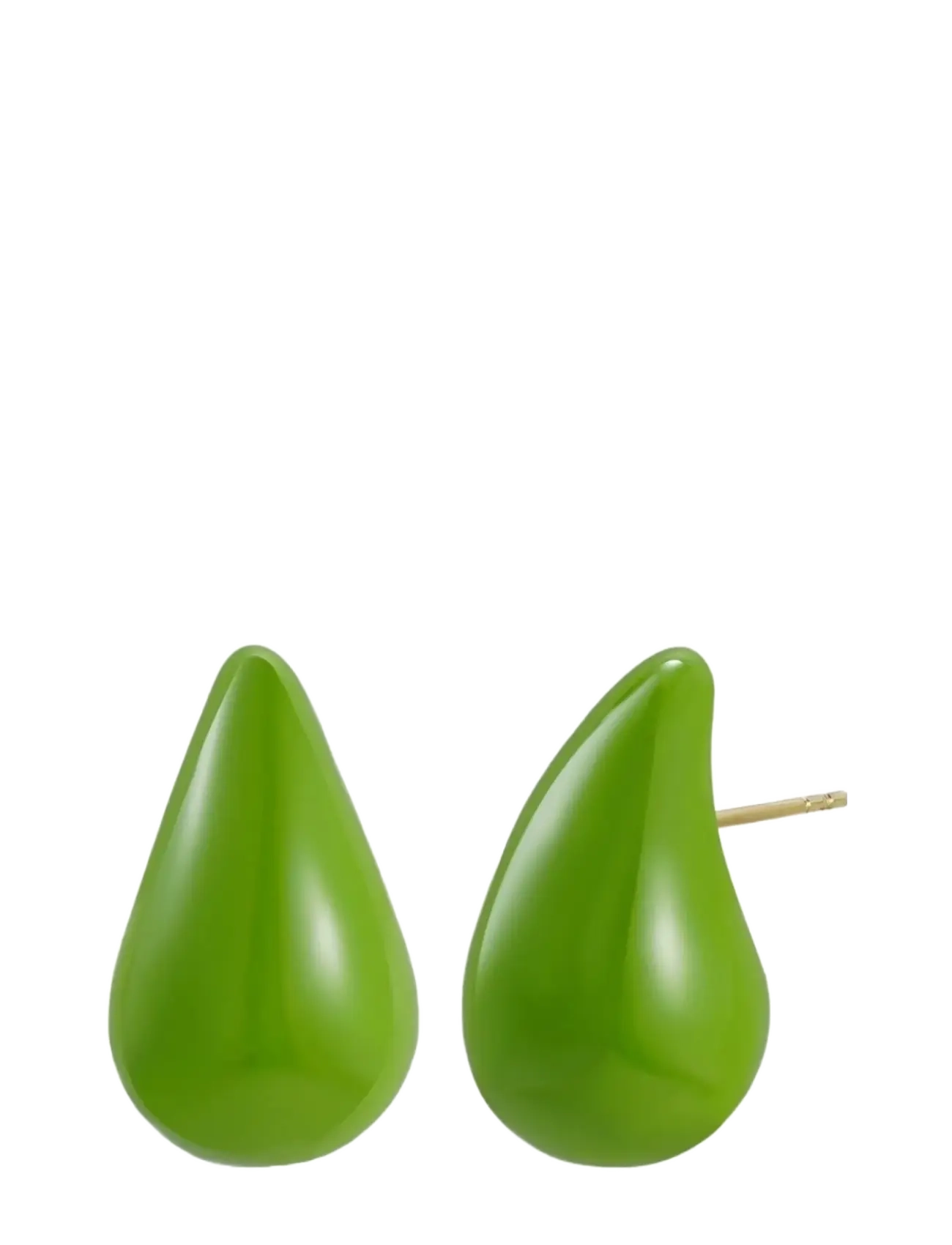 Bud to rose Donna Drop Enamel Earring Brown - Echtschmuck - GREEN / green