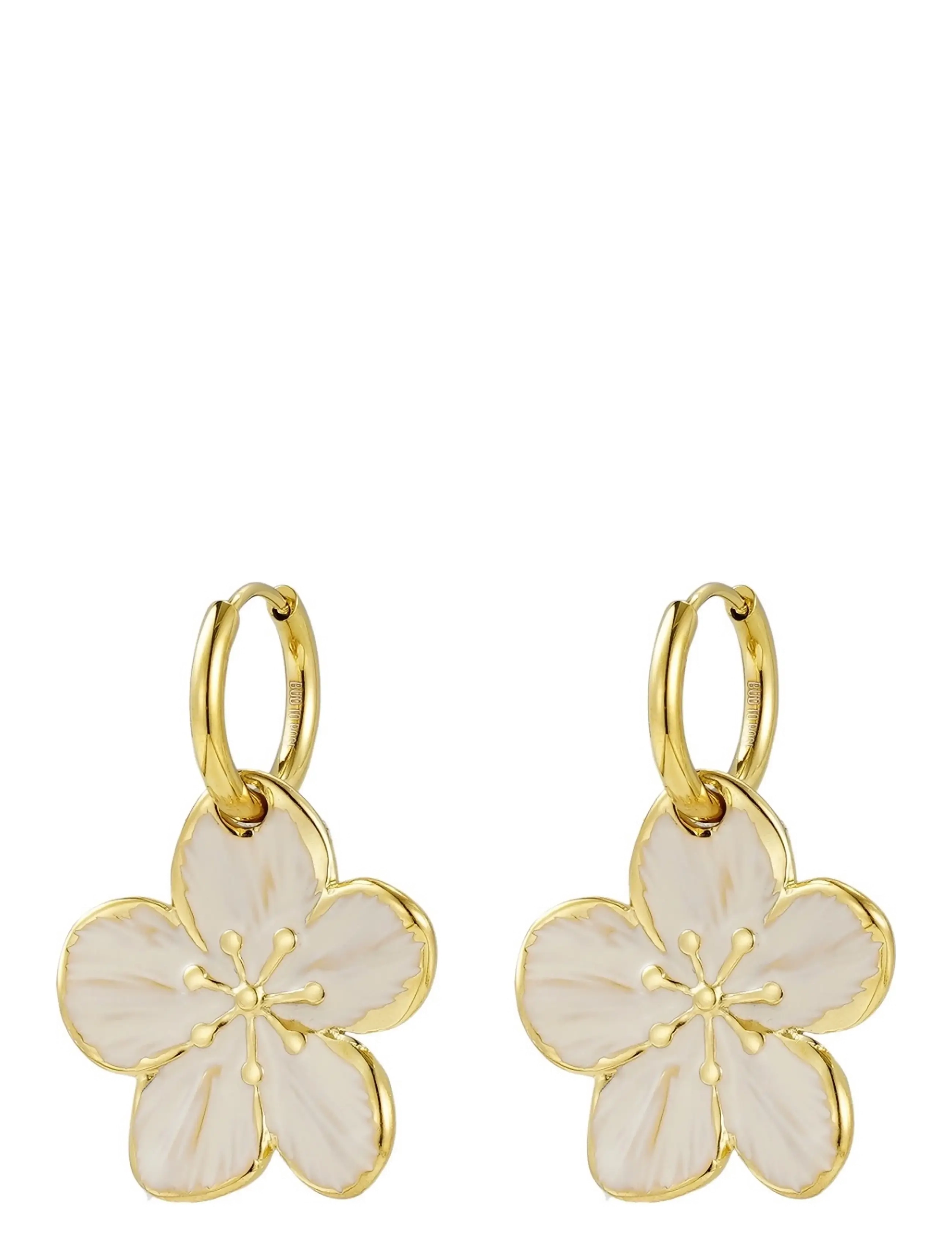 Bud to rose - Calista Enamel Earring - ivory/gold - 1