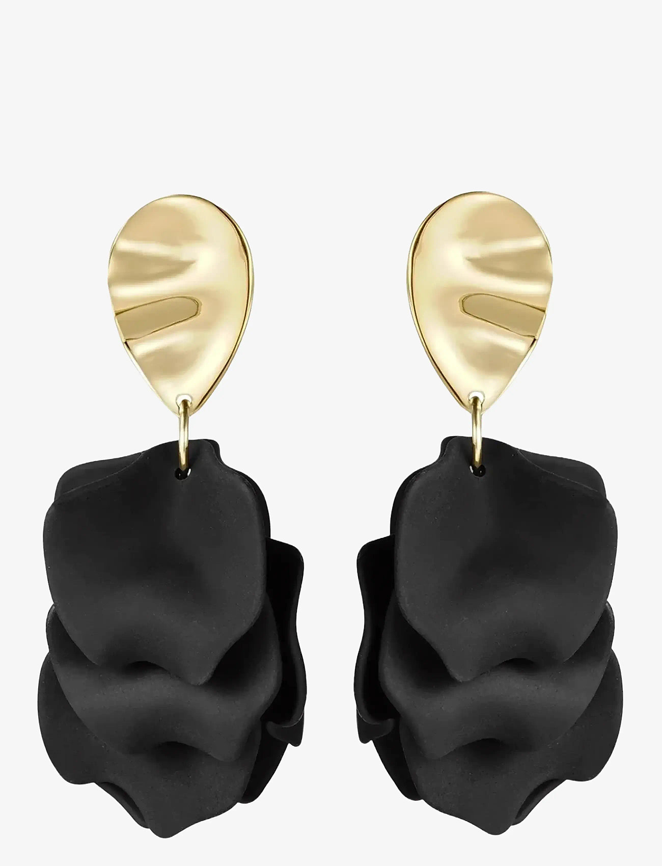 Bud to rose - Paloma Earring Black/Gold - ohrhänger - gold - 1