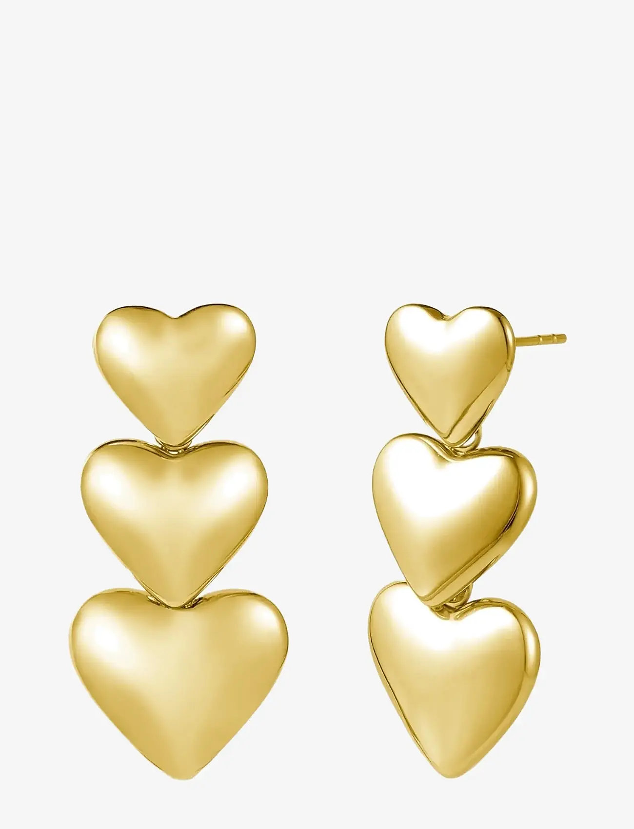 Bud to rose - Dawn Trio Earring Gold - Øreringe med vedhæng - gold - 1