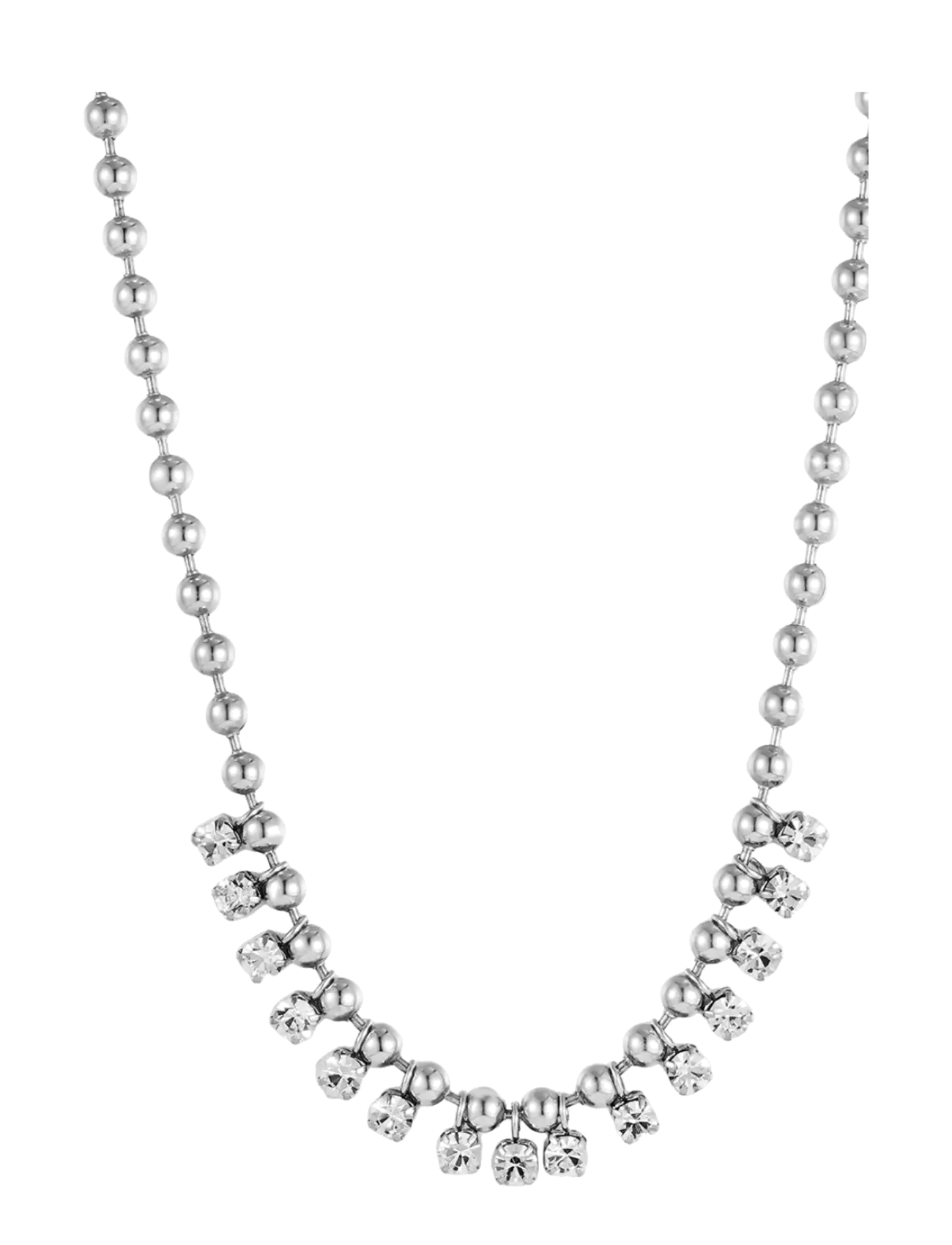 Bud To Rose Ice Ballchain Necklace Silver - Valentinsdag - SILVER / silver