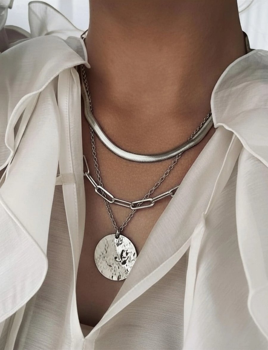 Bud To Rose - Palma Necklace Silver - kaelaketid - silver - 0