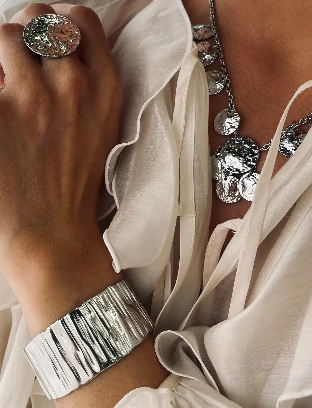 Bud to rose - Blake Bangle - bangles - silver - 0