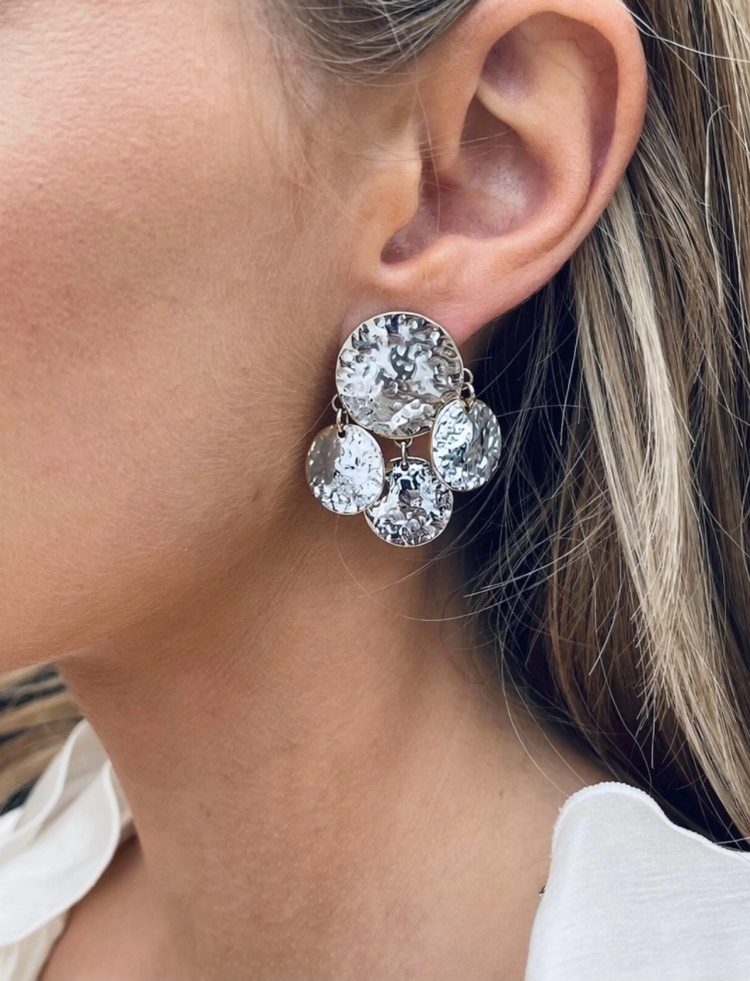 Bud To Rose Palma Earring Silver, One Size, Earrings, Silber - Studs, Frauen