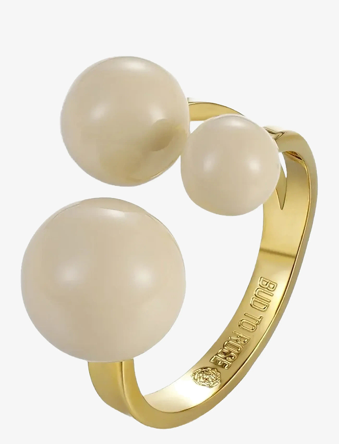 Bud to rose - Brea Enamel Ring - ivory/gold - 1