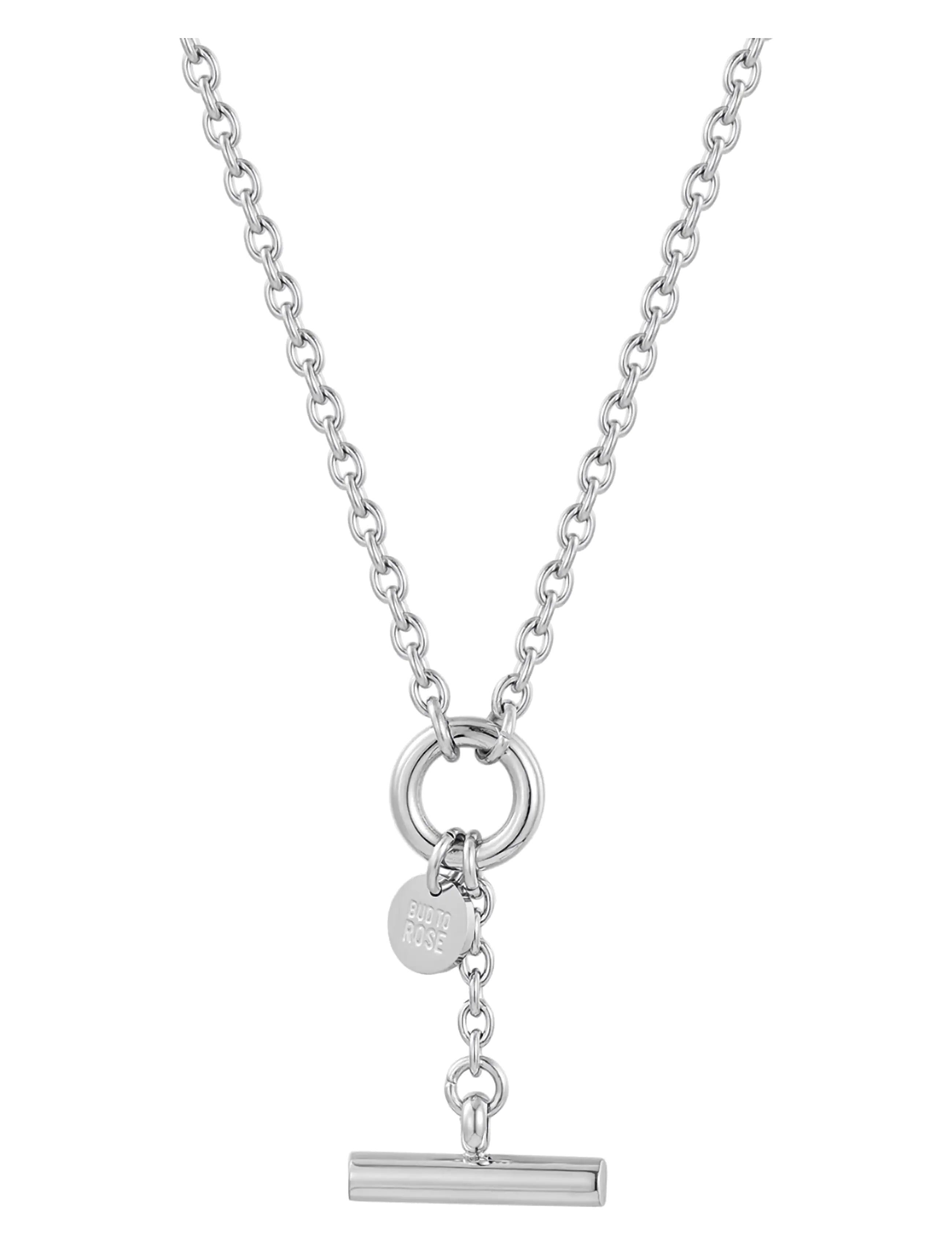 Bud To Rose - Alexa T-Bar Necklace Silver - kaelaketid - silver - 2