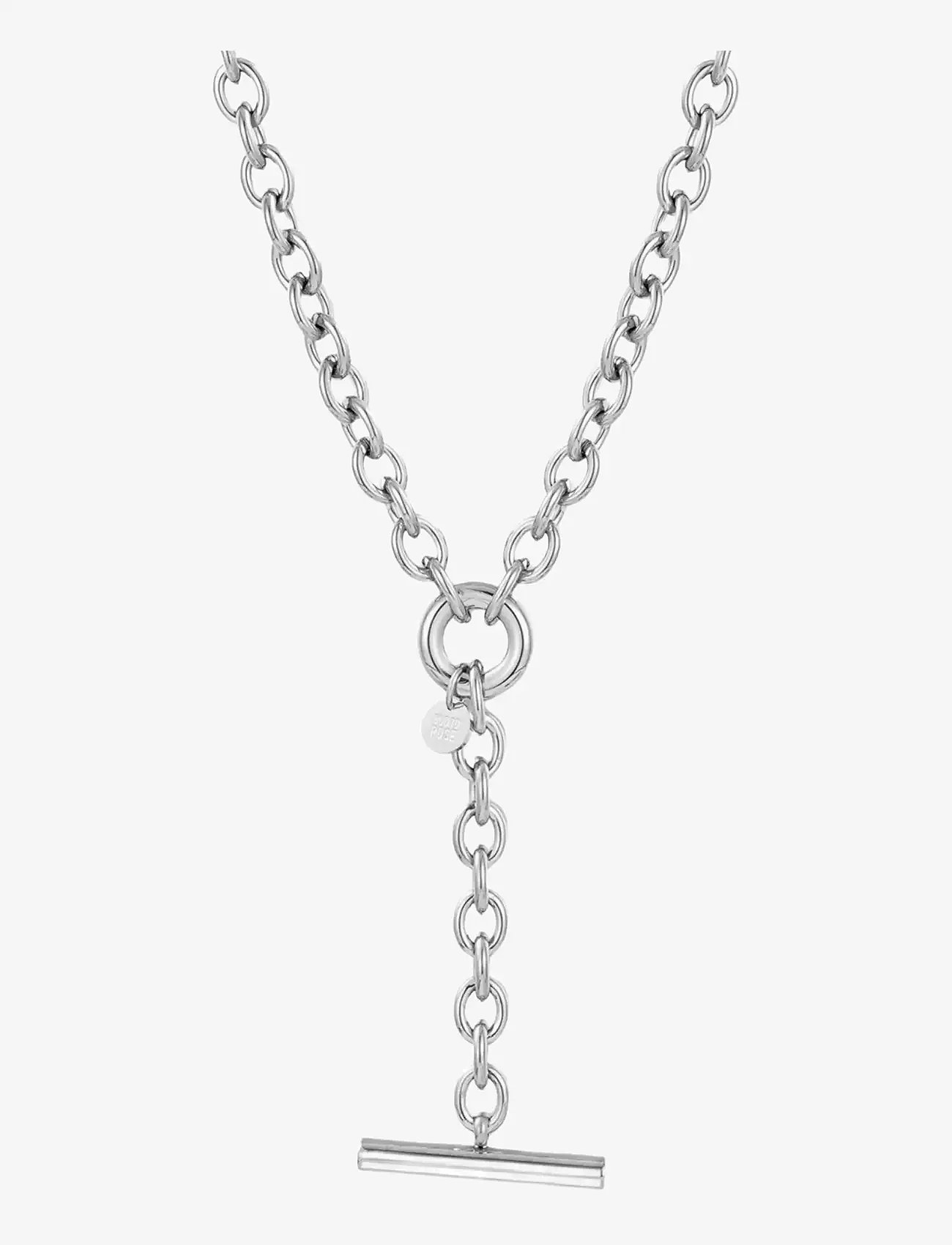 Bud to rose - Alexa T-Bar Long Necklace Silver - halskæder - silver - 1