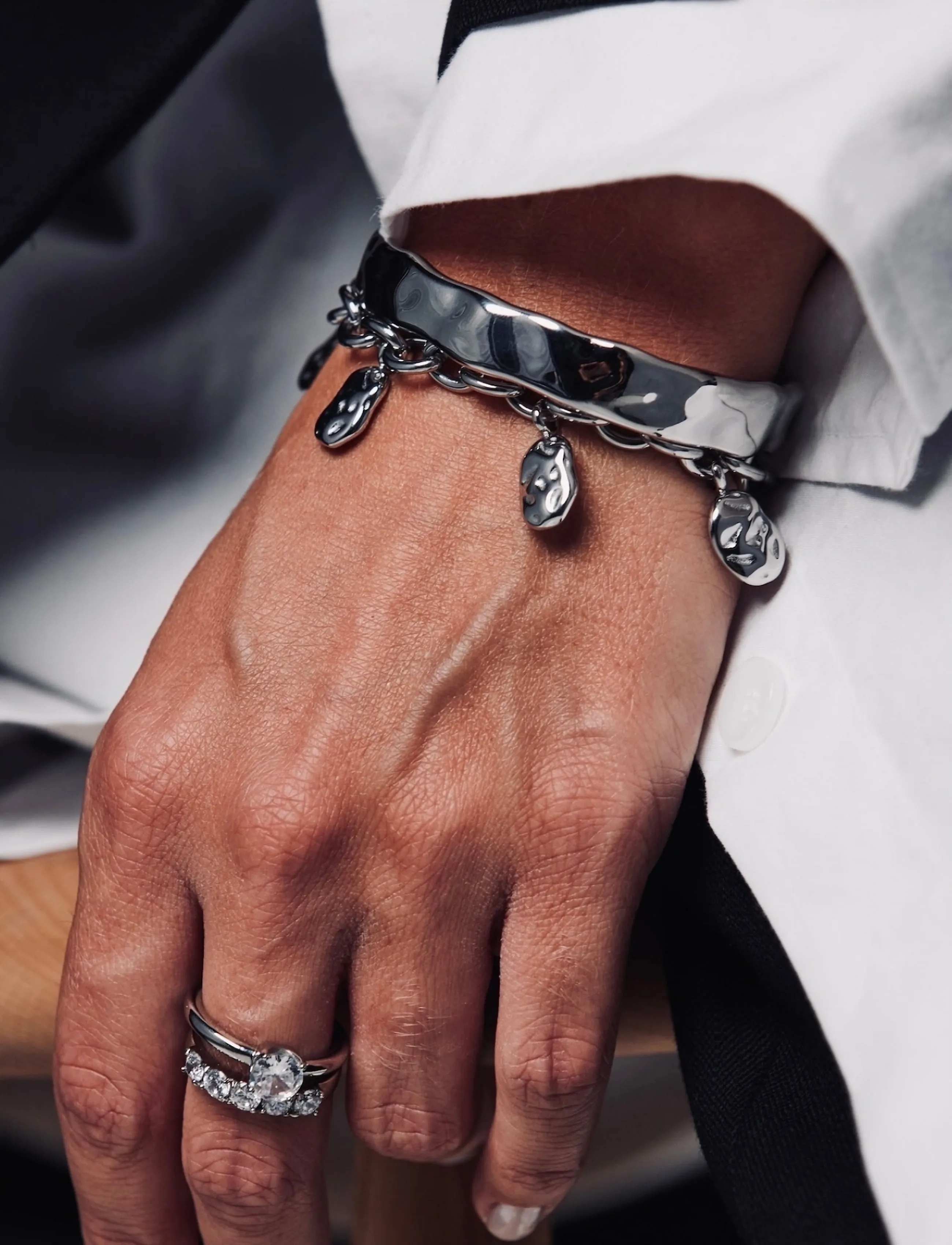 Bud To Rose Kaia Charm Bracelet Silver, One Size, Bracelets, Silber - Chain Frauen
