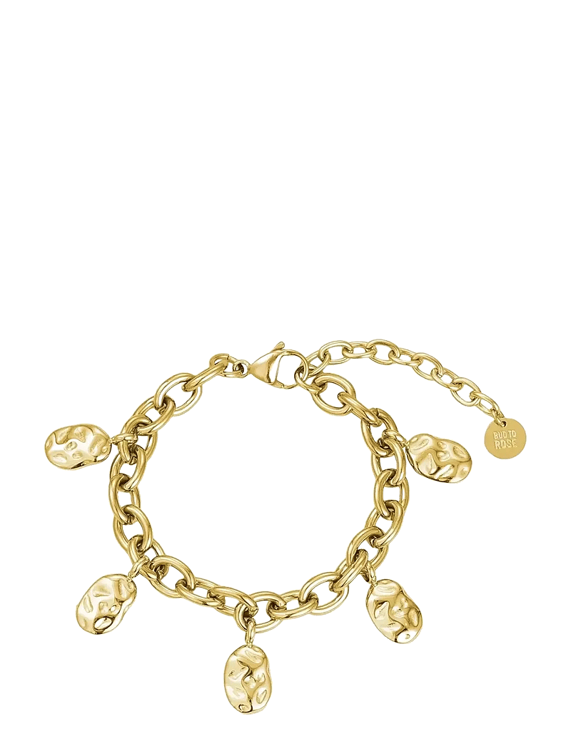 Bud to rose - Kaia Charm Bracelet Gold - ketjurannekorut - gold - 1